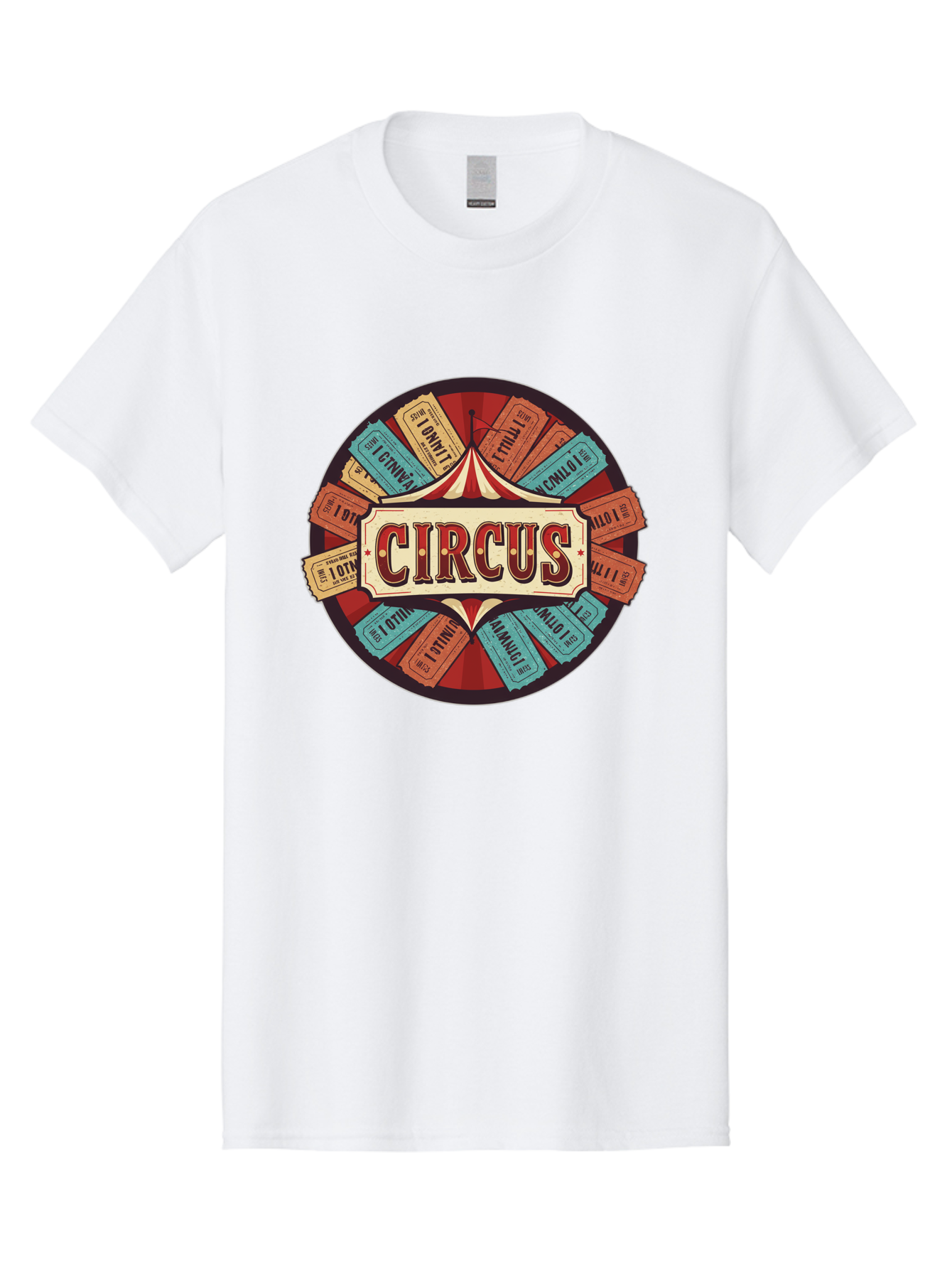 Circus Men'S Graphic Tee, 100% Cotton, Comfortable Casual Summer Wear, Machine Washable, Vintage Circus Tickets, Retro Carnival Theme, Circus Tent, Admission Tickets, Classic Circus Design, Nostalgic Entertainment, Carnival Graphics Bac856