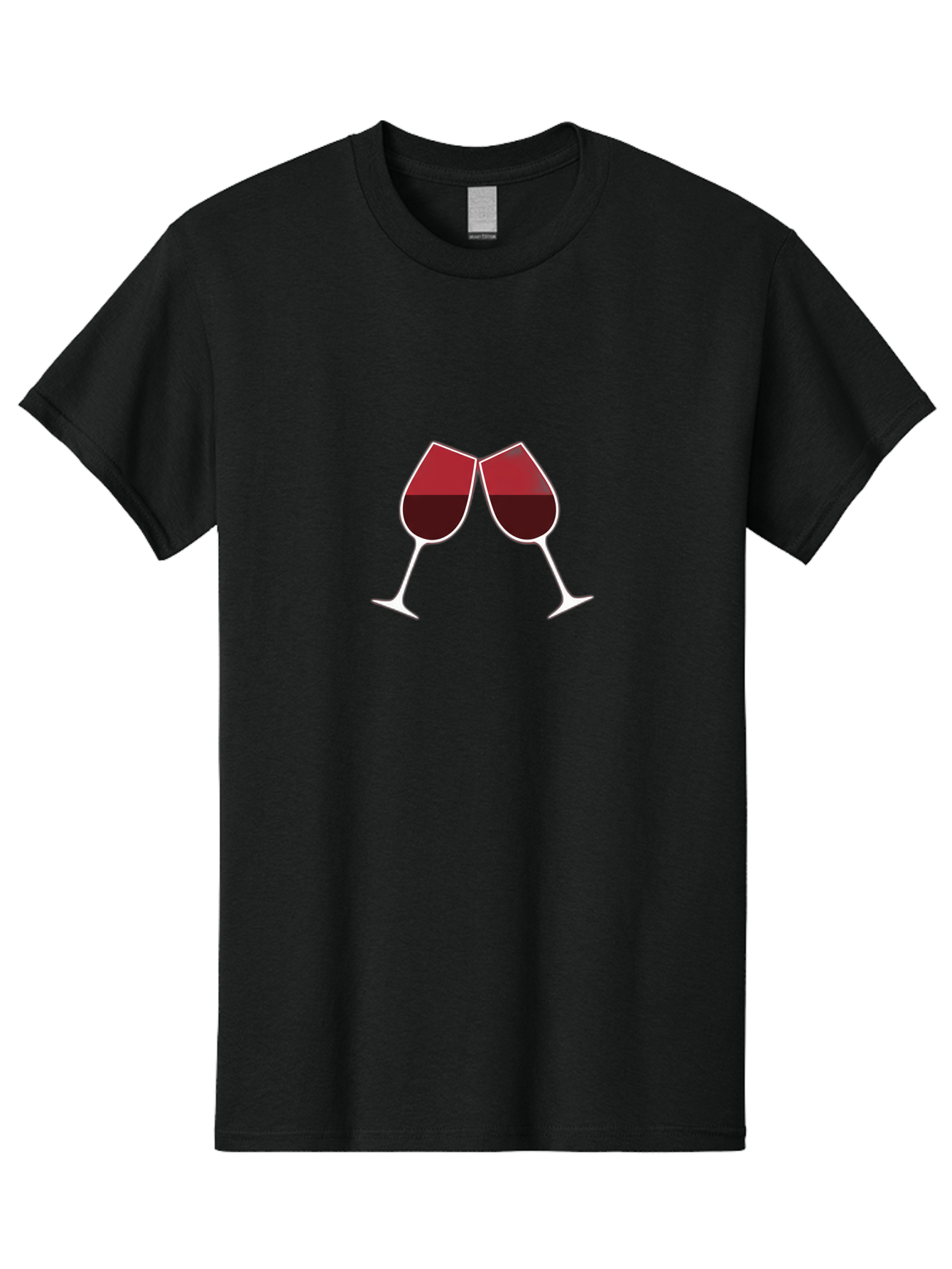 Clinking-Wine-Glasses Men'S Graphic Tee, 100% Cotton, Comfortable Casual Summer Wear, Machine Washable, Wine Glasses Clinking, Celebratory Toast, Red Wine, Luxury Beverage, Wine Tasting, Adult Beverage, Social Gathering, Celebration Moment Bac864