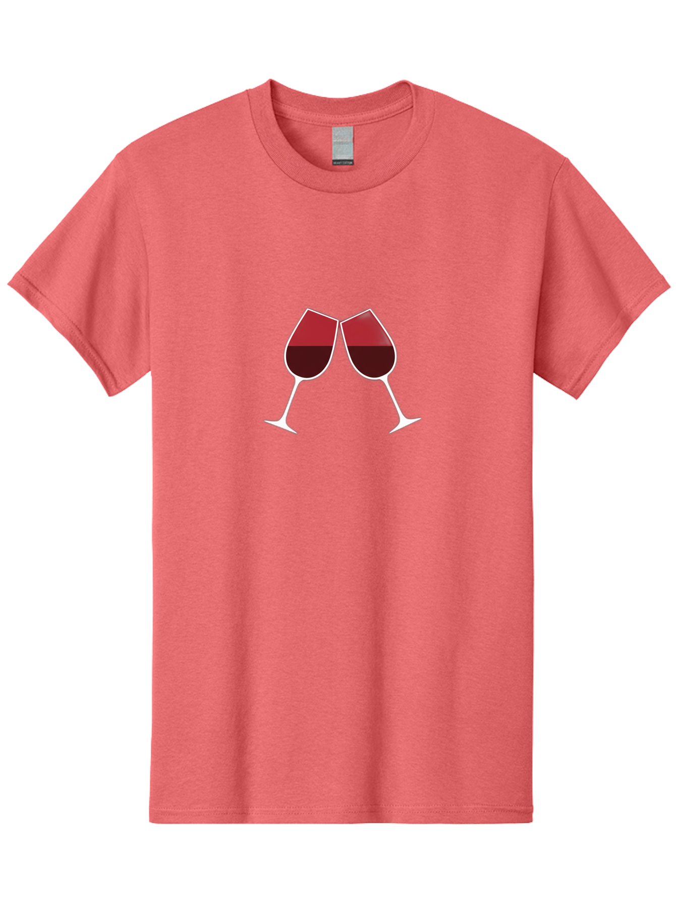 Clinking-Wine-Glasses Men'S Graphic Tee, 100% Cotton, Comfortable Casual Summer Wear, Machine Washable, Wine Glasses Clinking, Celebratory Toast, Red Wine, Luxury Beverage, Wine Tasting, Adult Beverage, Social Gathering, Celebration Moment Bac864