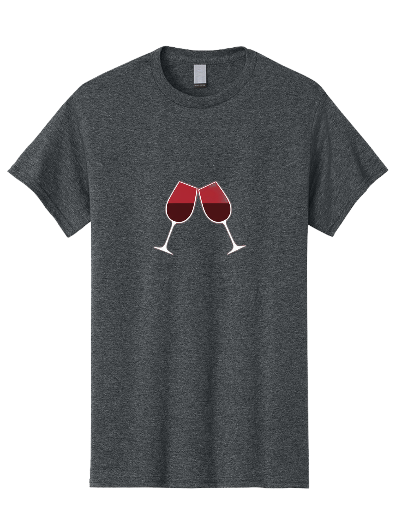 Clinking-Wine-Glasses Men'S Graphic Tee, 100% Cotton, Comfortable Casual Summer Wear, Machine Washable, Wine Glasses Clinking, Celebratory Toast, Red Wine, Luxury Beverage, Wine Tasting, Adult Beverage, Social Gathering, Celebration Moment Bac864
