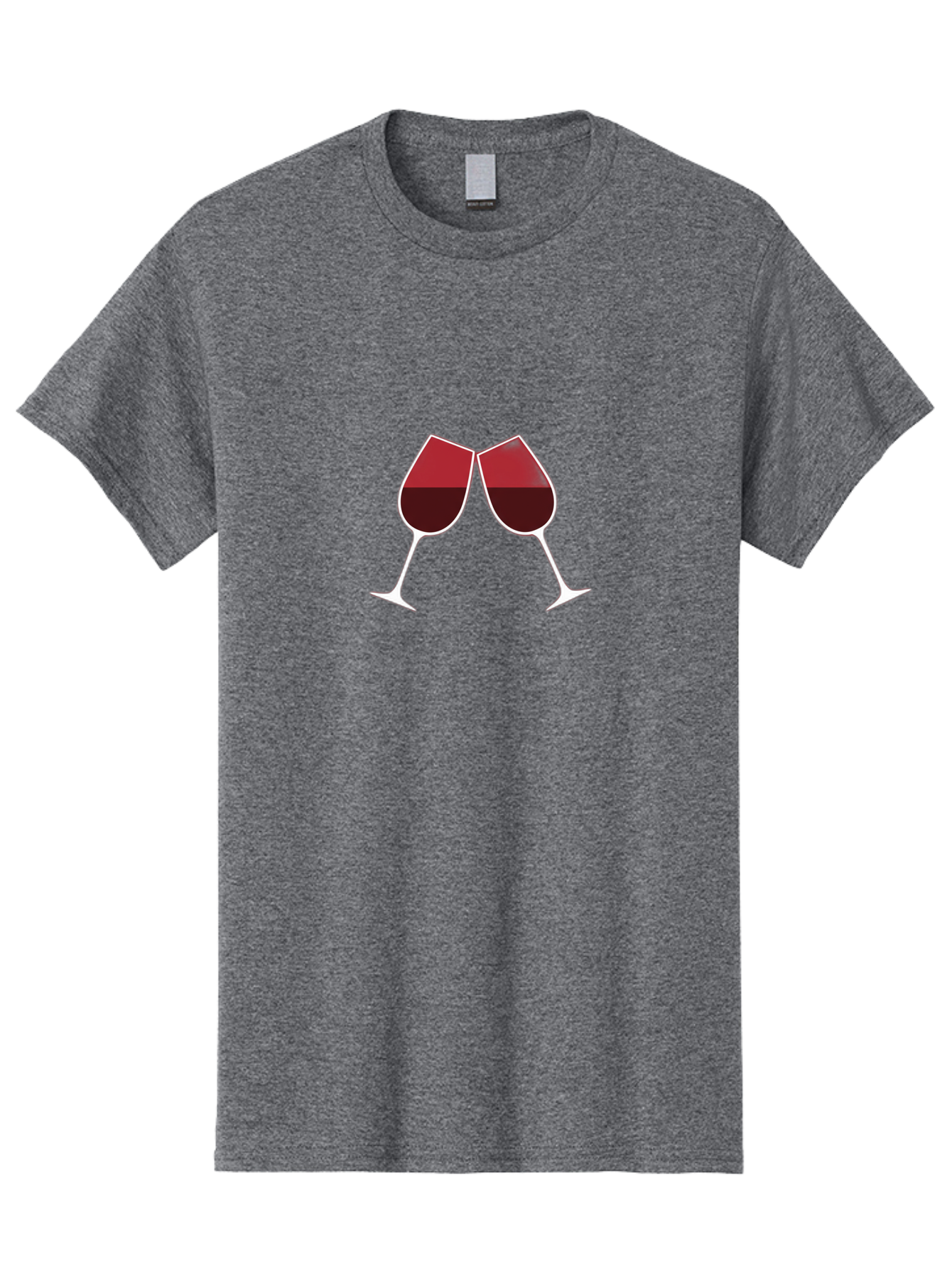 Clinking-Wine-Glasses Men'S Graphic Tee, 100% Cotton, Comfortable Casual Summer Wear, Machine Washable, Wine Glasses Clinking, Celebratory Toast, Red Wine, Luxury Beverage, Wine Tasting, Adult Beverage, Social Gathering, Celebration Moment Bac864