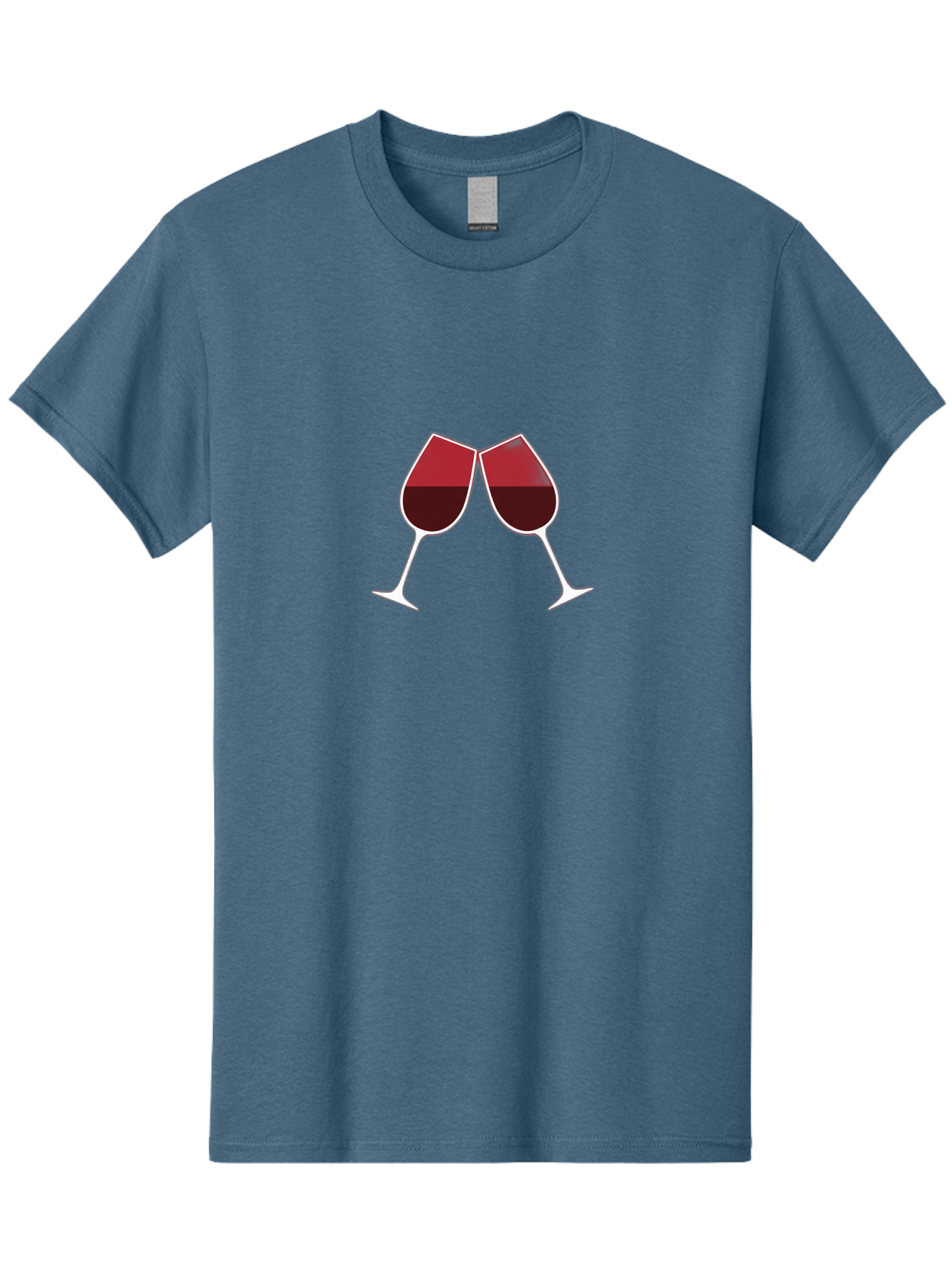 Clinking-Wine-Glasses Men'S Graphic Tee, 100% Cotton, Comfortable Casual Summer Wear, Machine Washable, Wine Glasses Clinking, Celebratory Toast, Red Wine, Luxury Beverage, Wine Tasting, Adult Beverage, Social Gathering, Celebration Moment Bac864