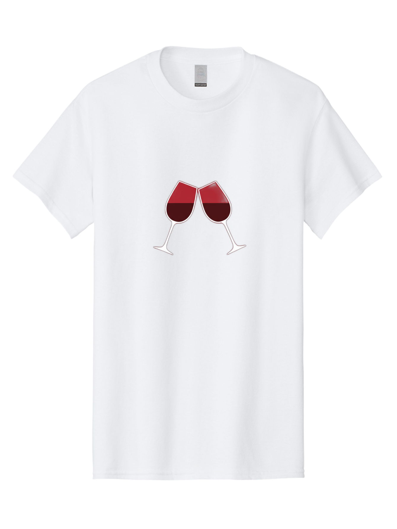 Clinking-Wine-Glasses Men'S Graphic Tee, 100% Cotton, Comfortable Casual Summer Wear, Machine Washable, Wine Glasses Clinking, Celebratory Toast, Red Wine, Luxury Beverage, Wine Tasting, Adult Beverage, Social Gathering, Celebration Moment Bac864