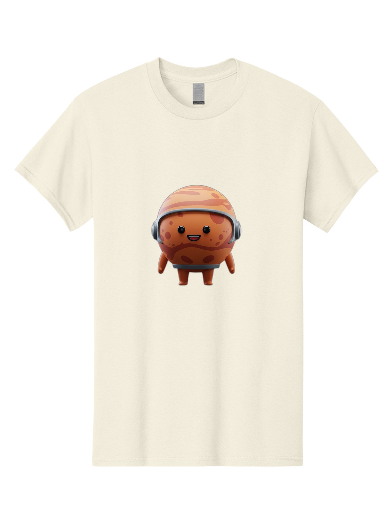 Cookie-Astronaut Men'S Graphic Tee, 100% Cotton, Comfortable Casual Summer Wear, Machine Washable, Cookie Character, Astronaut Helmet, Cartoon Cookie, Space-Themed Cookie, Cookie With Headphones, Digital Illustration, Fun Design, Cookie Mascot Bac899