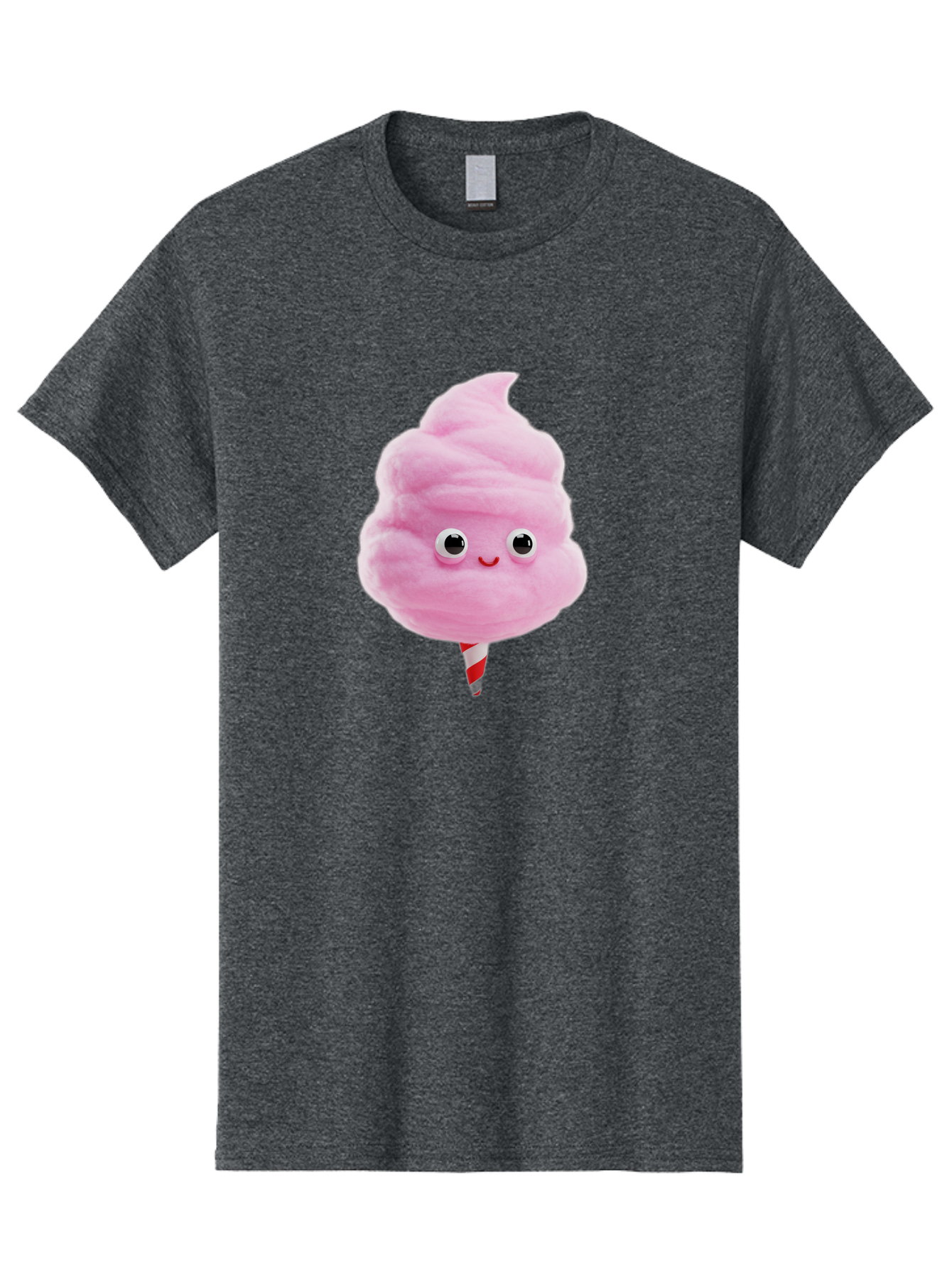 Cotton-Candy-1 Men'S Graphic Tee, 100% Cotton, Comfortable Casual Summer Wear, Machine Washable, Pink Cotton Candy, Fluffy Treat, Cartoon Character, Sweet Delight, Playful Design, Cute Face, Fairground Snack, Fun Food, Children'S Party Favor, Bac902