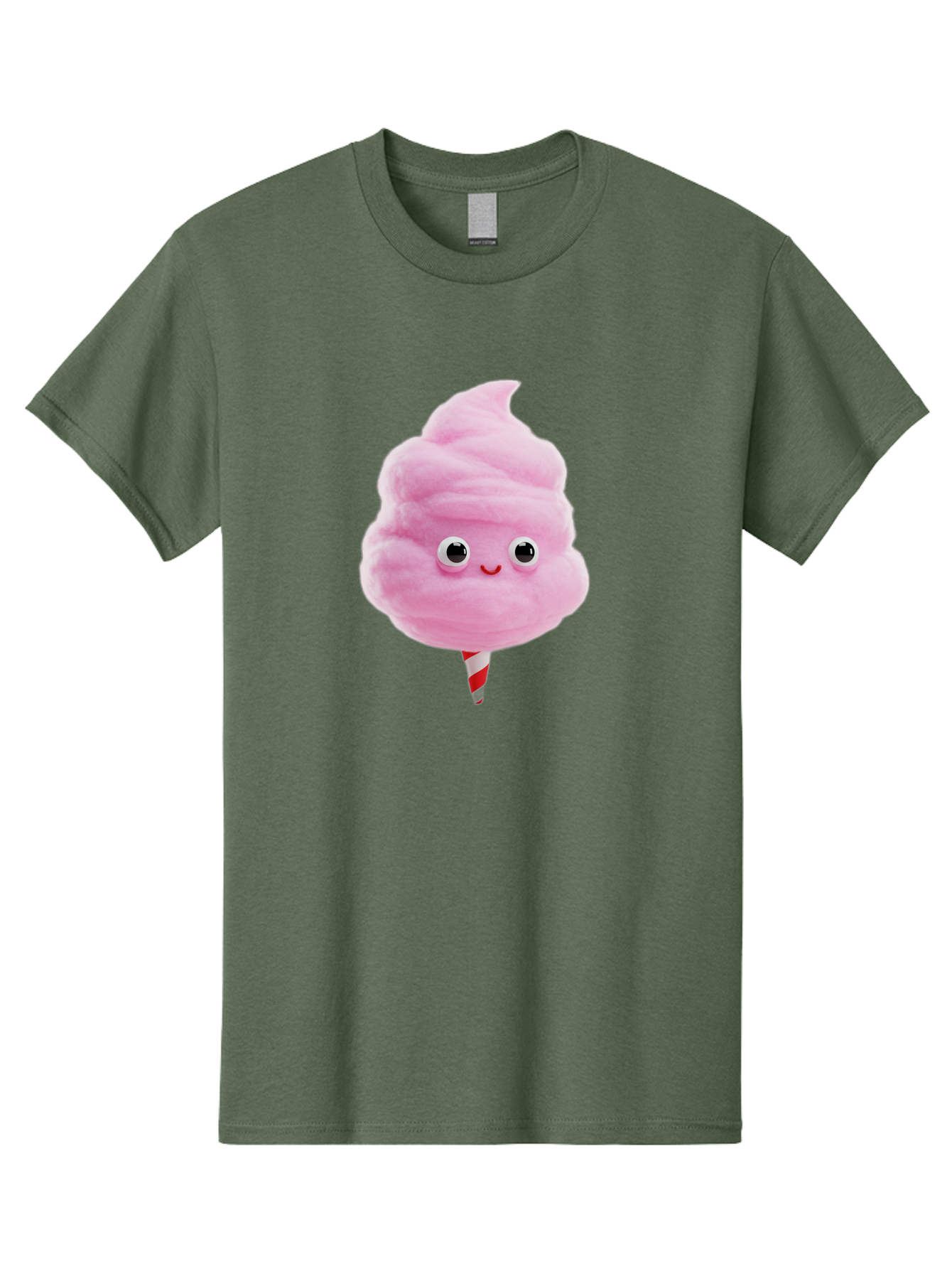 Cotton-Candy-1 Men'S Graphic Tee, 100% Cotton, Comfortable Casual Summer Wear, Machine Washable, Pink Cotton Candy, Fluffy Treat, Cartoon Character, Sweet Delight, Playful Design, Cute Face, Fairground Snack, Fun Food, Children'S Party Favor, Bac902