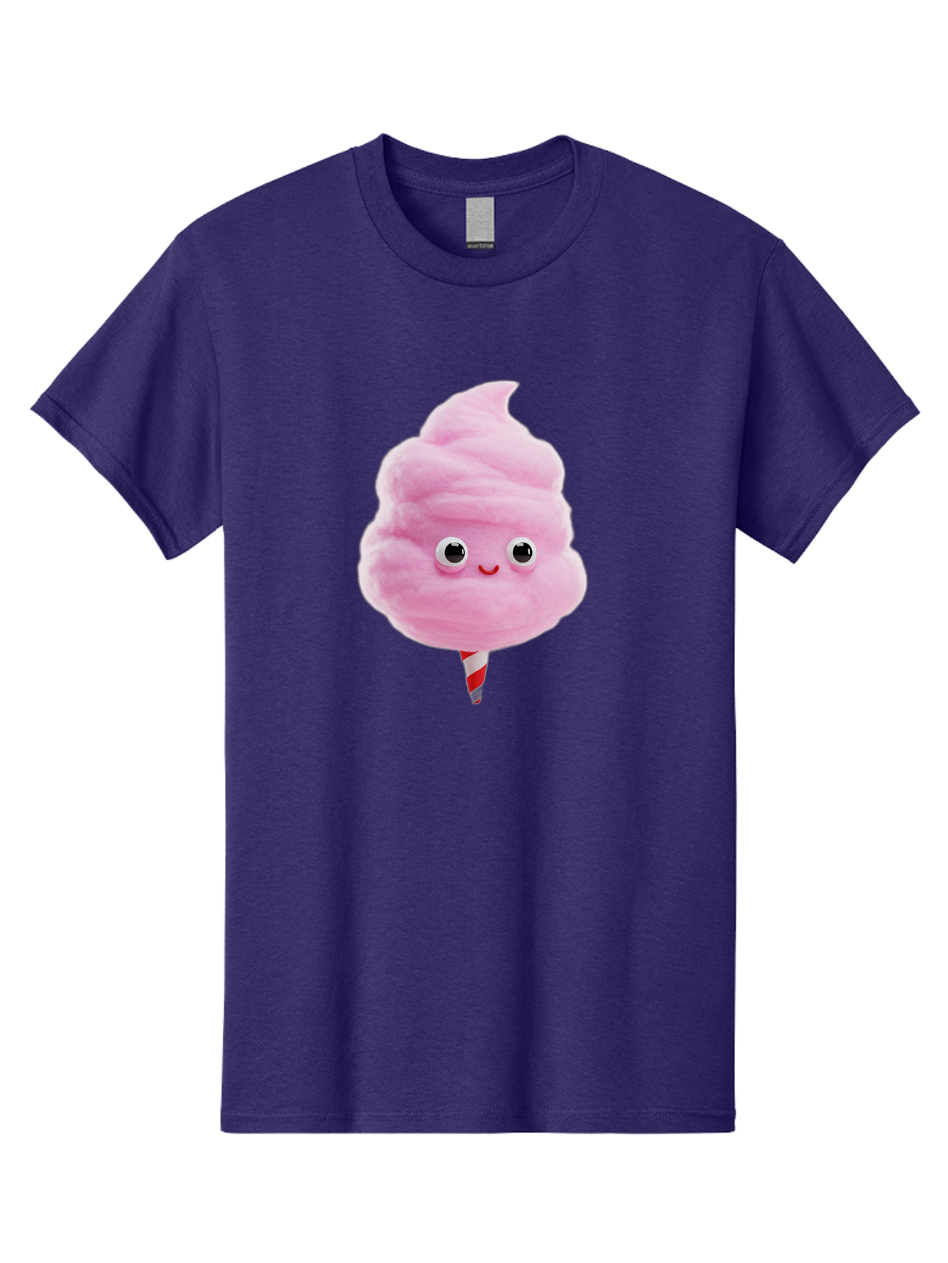 Cotton-Candy-1 Men'S Graphic Tee, 100% Cotton, Comfortable Casual Summer Wear, Machine Washable, Pink Cotton Candy, Fluffy Treat, Cartoon Character, Sweet Delight, Playful Design, Cute Face, Fairground Snack, Fun Food, Children'S Party Favor, Bac902