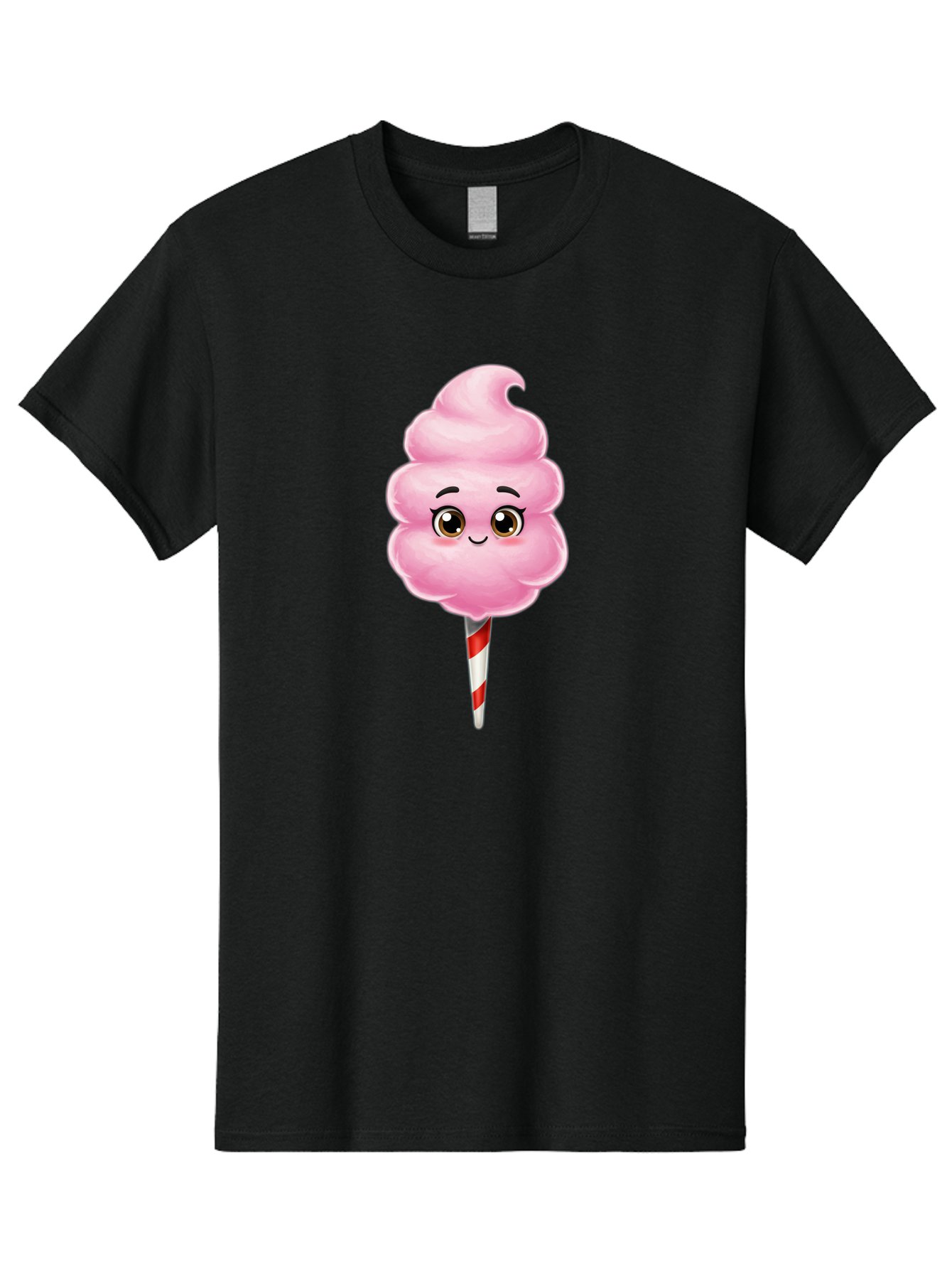 Cotton-Candy-5 Men'S Graphic Tee, 100% Cotton, Comfortable Casual Summer Wear, Machine Washable, Pink Cotton Candy, Smiling Face, Cartoon Character, Sweet Treats, Fun Food, Playful Design, Colorful Graphics, Kawaii Style, Fluffy Texture, Bac913