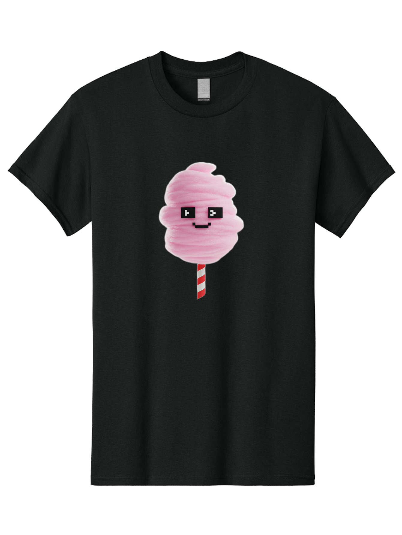 Cotton-Candy-9 Men'S Graphic Tee, 100% Cotton, Comfortable Casual Summer Wear, Machine Washable, Pink Cotton Candy, Sweet Treat, Funfair Snack, Carnival Delight, Sugary Pleasure, Happy Face, Cartoon Style Bac917