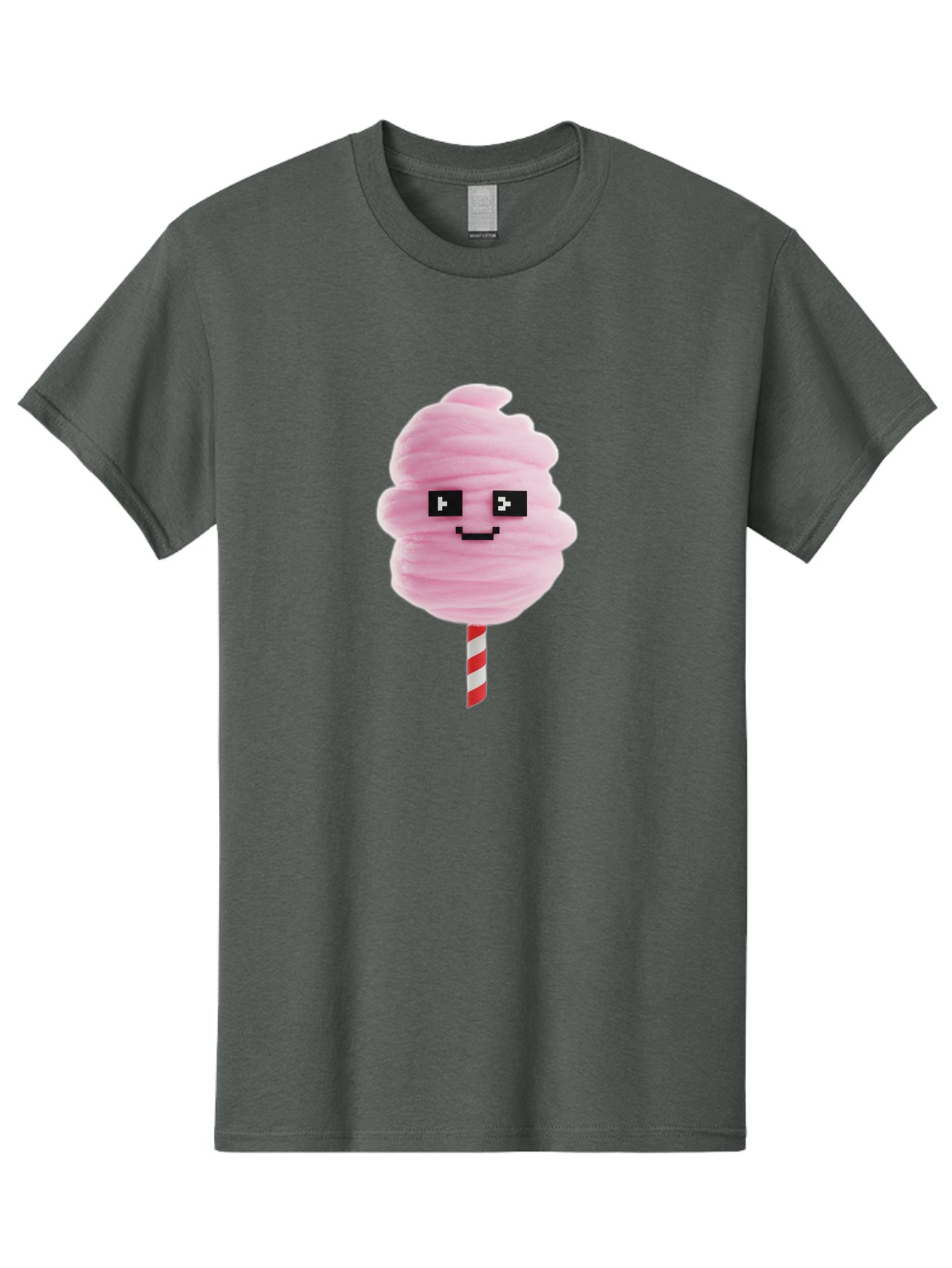 Cotton-Candy-9 Men'S Graphic Tee, 100% Cotton, Comfortable Casual Summer Wear, Machine Washable, Pink Cotton Candy, Sweet Treat, Funfair Snack, Carnival Delight, Sugary Pleasure, Happy Face, Cartoon Style Bac917