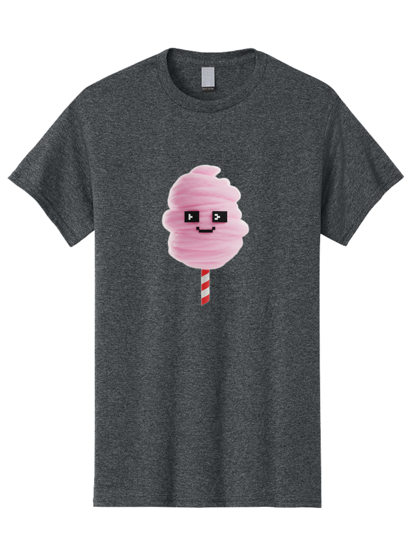 Cotton-Candy-9 Men'S Graphic Tee, 100% Cotton, Comfortable Casual Summer Wear, Machine Washable, Pink Cotton Candy, Sweet Treat, Funfair Snack, Carnival Delight, Sugary Pleasure, Happy Face, Cartoon Style Bac917