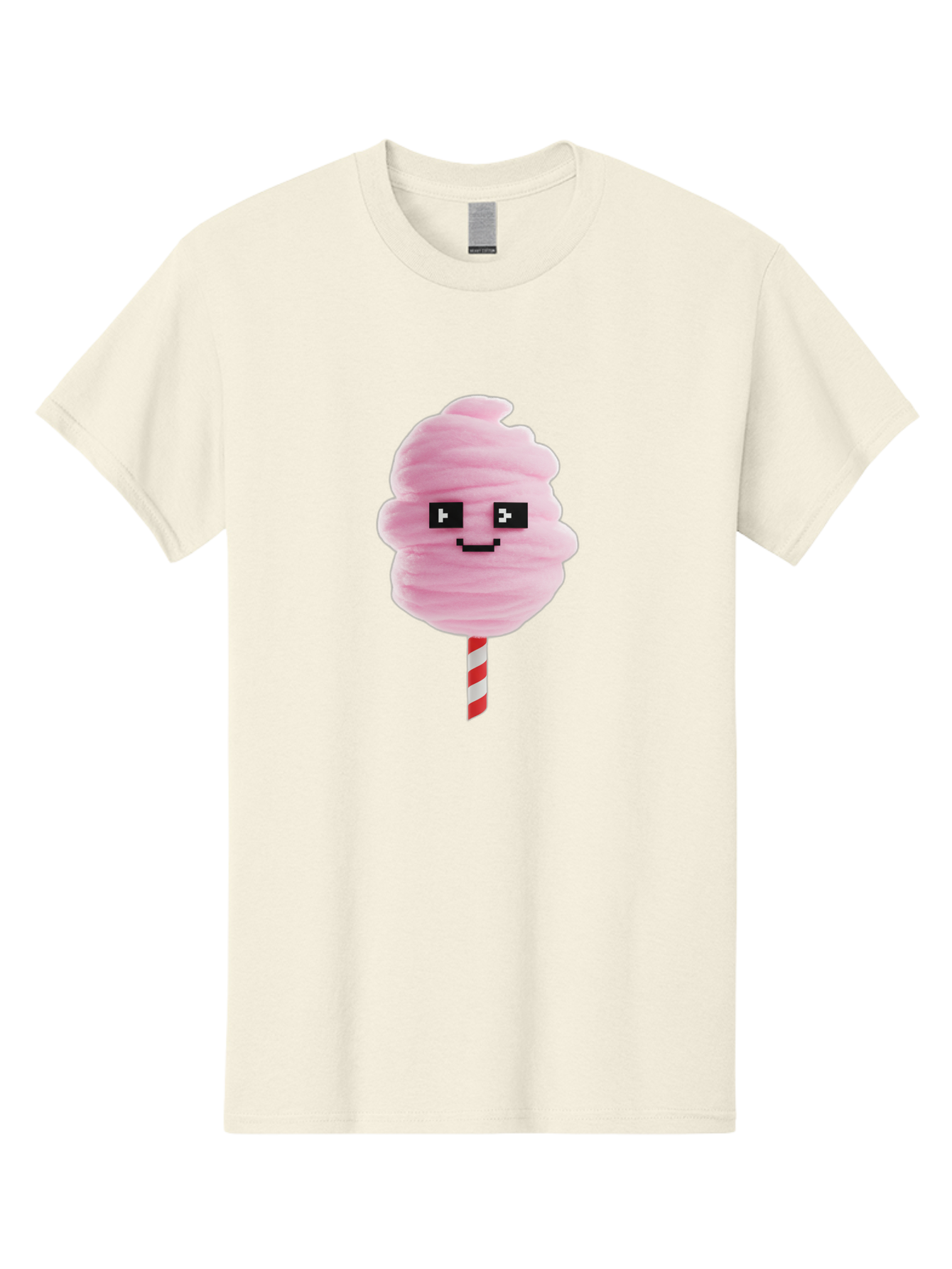 Cotton-Candy-9 Men'S Graphic Tee, 100% Cotton, Comfortable Casual Summer Wear, Machine Washable, Pink Cotton Candy, Sweet Treat, Funfair Snack, Carnival Delight, Sugary Pleasure, Happy Face, Cartoon Style Bac917