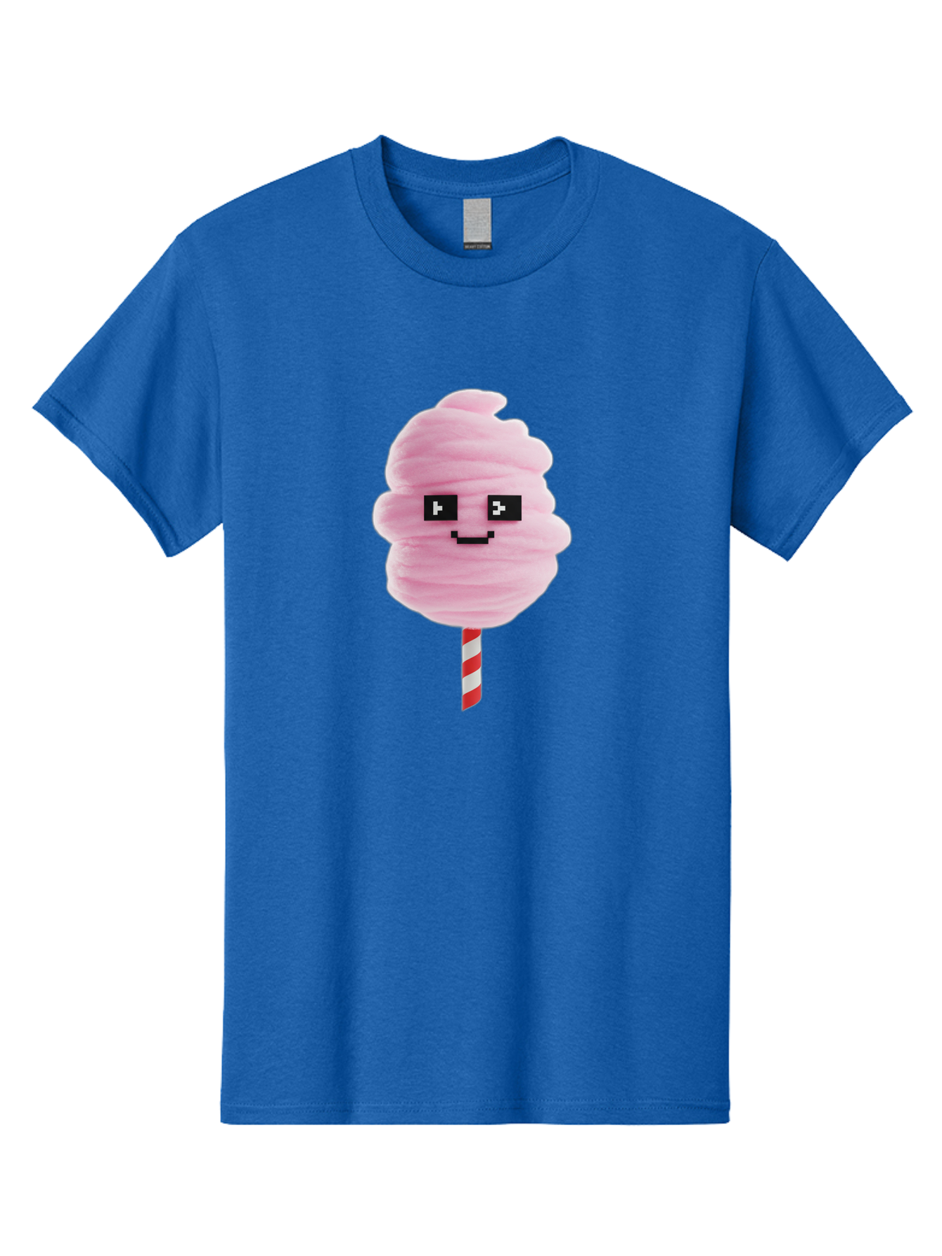 Cotton-Candy-9 Men'S Graphic Tee, 100% Cotton, Comfortable Casual Summer Wear, Machine Washable, Pink Cotton Candy, Sweet Treat, Funfair Snack, Carnival Delight, Sugary Pleasure, Happy Face, Cartoon Style Bac917