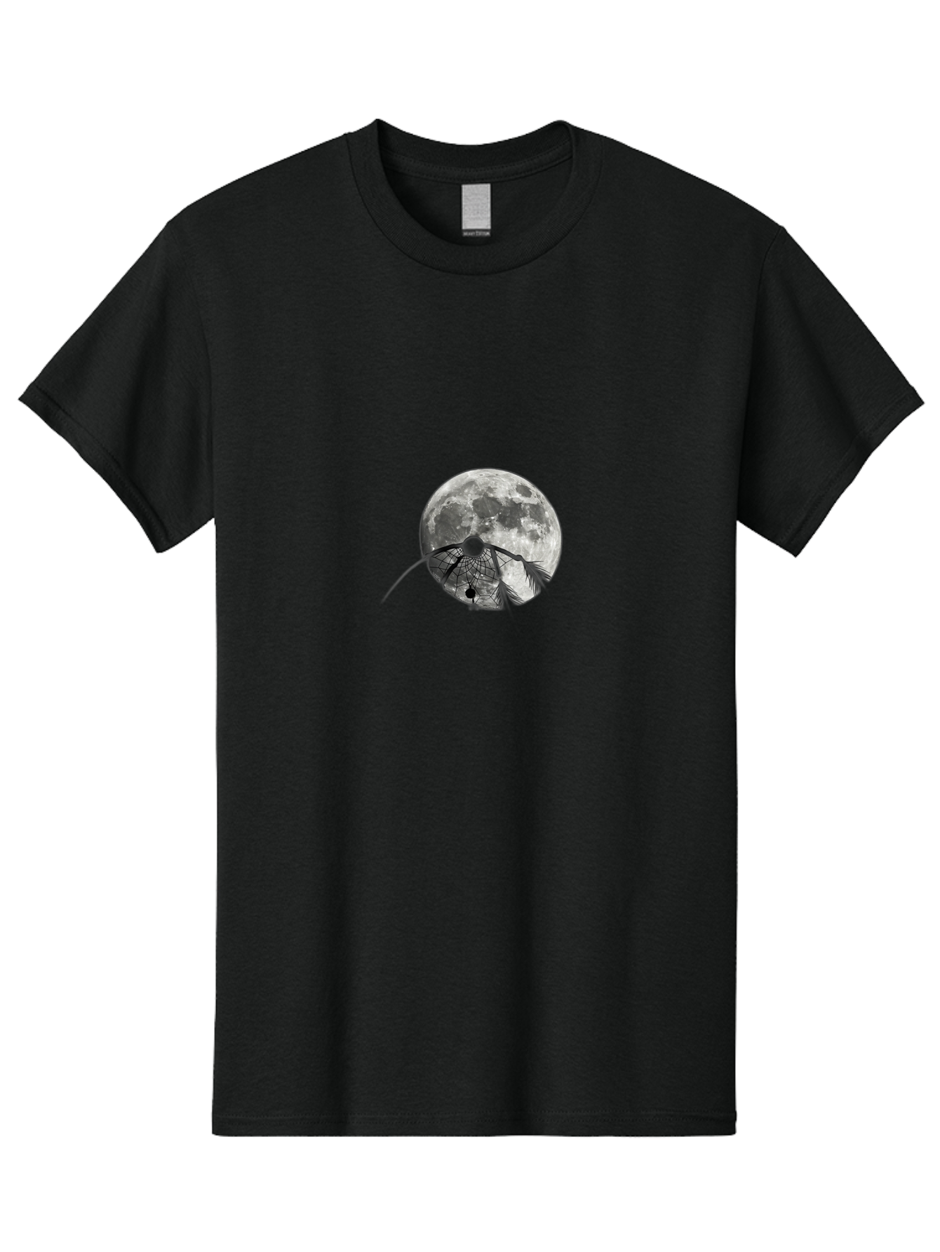 Cracked-Moon Men'S Graphic Tee, 100% Cotton, Comfortable Casual Summer Wear, Machine Washable, Horseshoe Crab Silhouette, Moonlit Night, Lunar Background, Ocean Creature, Wildlife Illustration, Marine Life, Nocturnal Animal, Abstract Art Bac925