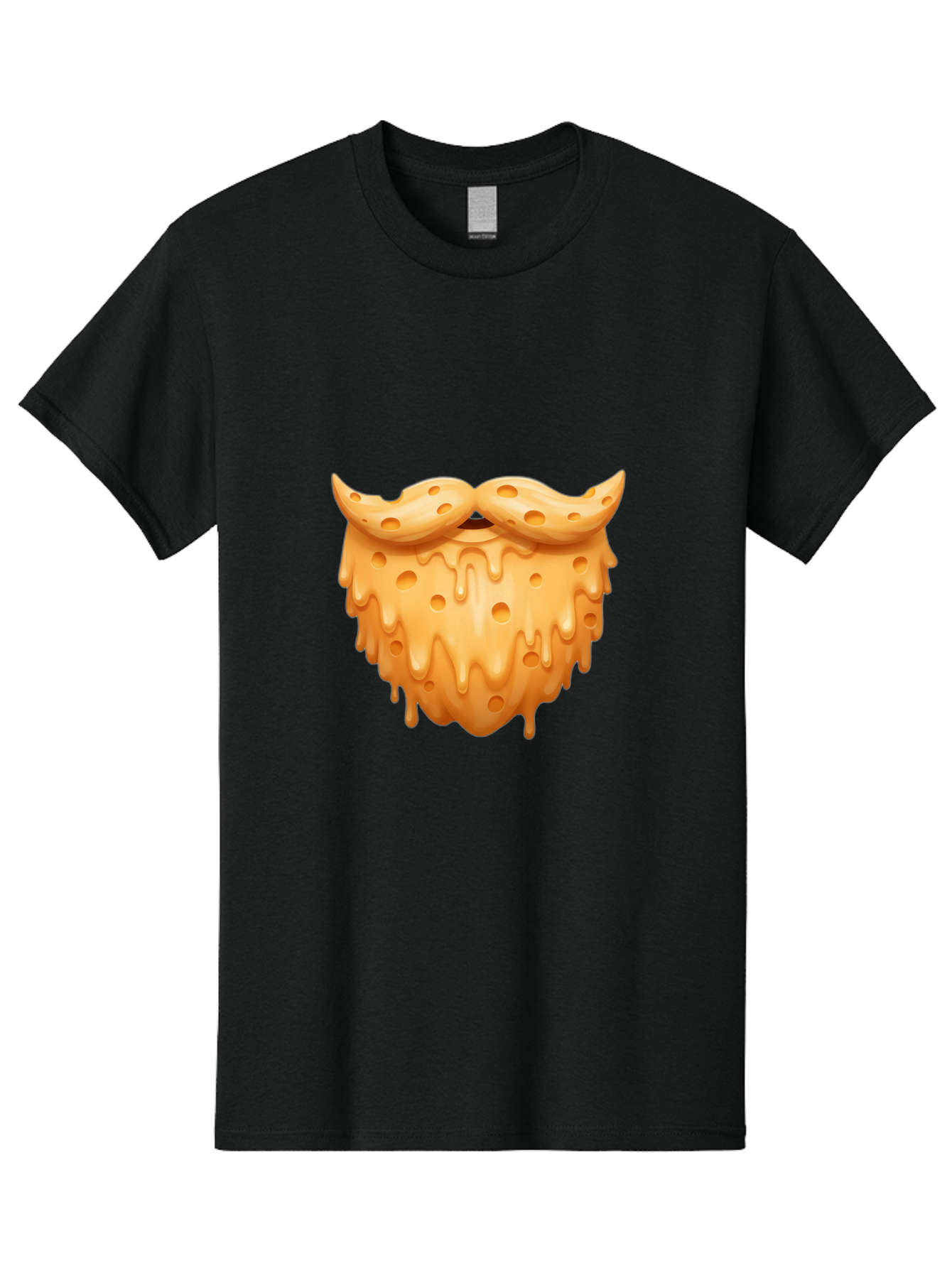 Croissant-With-Mustache Men'S Graphic Tee, 100% Cotton, Comfortable Casual Summer Wear, Machine Washable, Doughnut With Mustache, Sweet Treats, Baked Goods, Quirky Humor, Funny Faces, Dessert Lovers, Creative Food Art, Playful Graphics Bac936