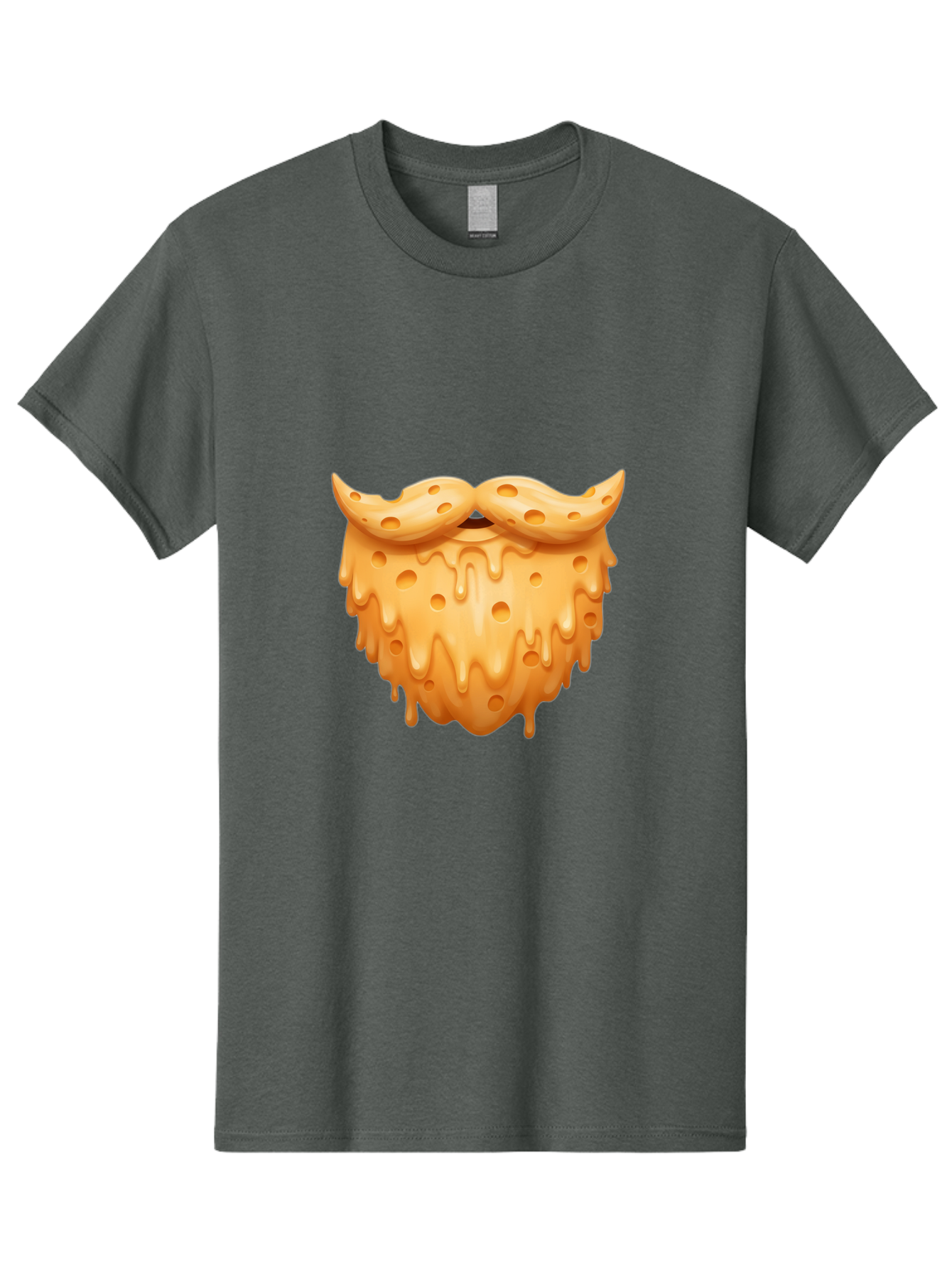 Croissant-With-Mustache Men'S Graphic Tee, 100% Cotton, Comfortable Casual Summer Wear, Machine Washable, Doughnut With Mustache, Sweet Treats, Baked Goods, Quirky Humor, Funny Faces, Dessert Lovers, Creative Food Art, Playful Graphics Bac936