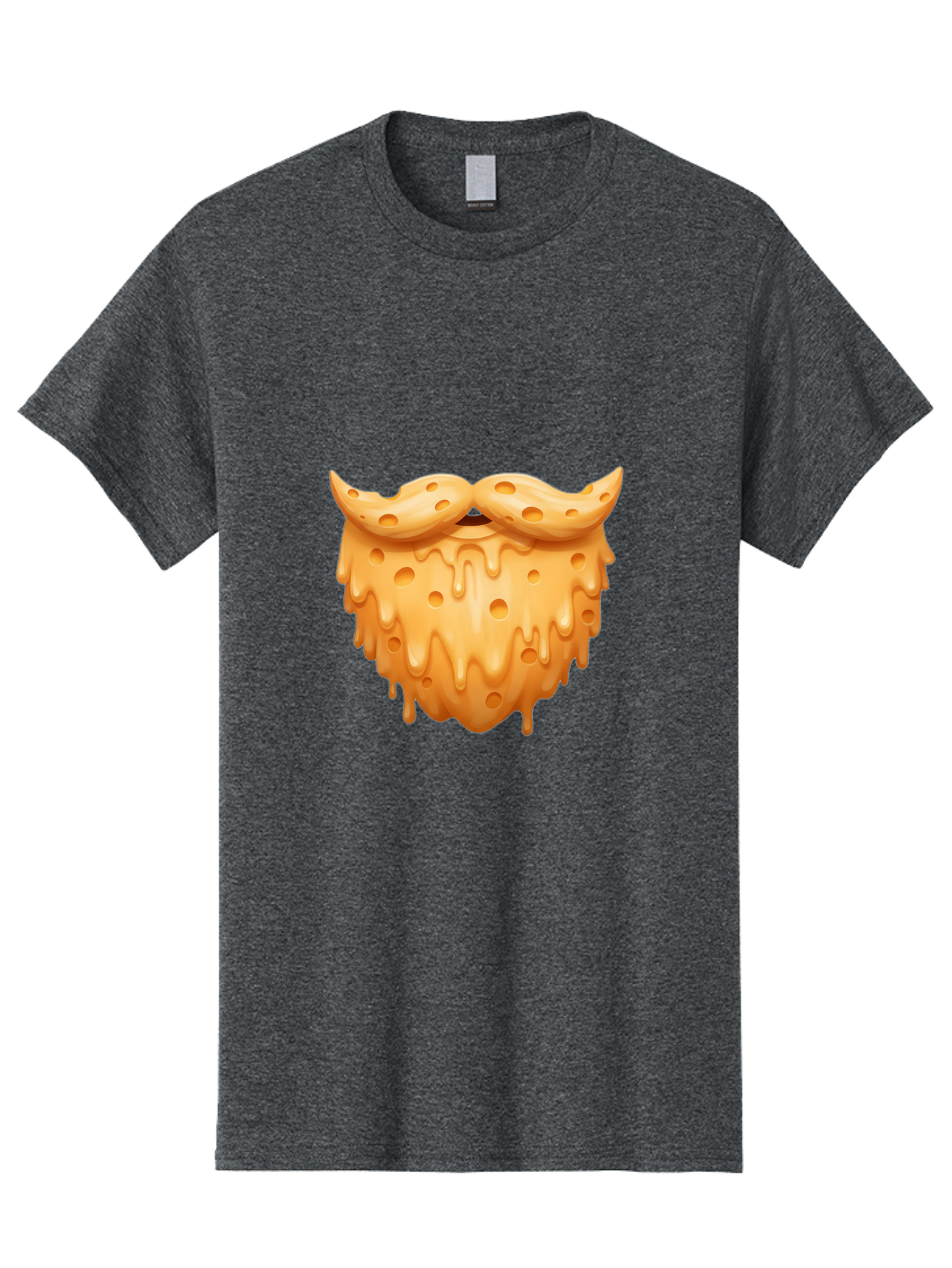Croissant-With-Mustache Men'S Graphic Tee, 100% Cotton, Comfortable Casual Summer Wear, Machine Washable, Doughnut With Mustache, Sweet Treats, Baked Goods, Quirky Humor, Funny Faces, Dessert Lovers, Creative Food Art, Playful Graphics Bac936