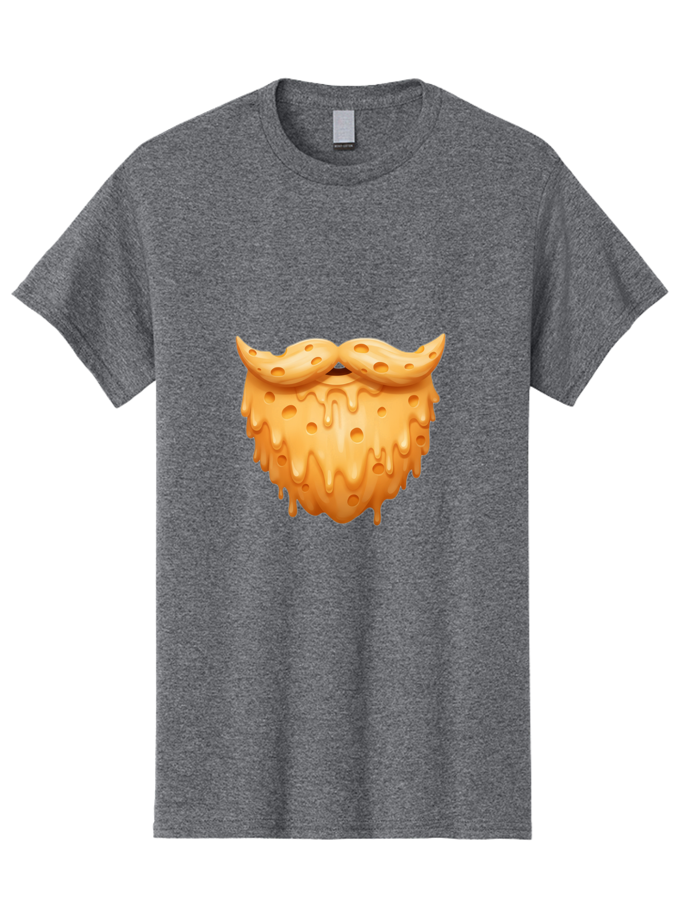 Croissant-With-Mustache Men'S Graphic Tee, 100% Cotton, Comfortable Casual Summer Wear, Machine Washable, Doughnut With Mustache, Sweet Treats, Baked Goods, Quirky Humor, Funny Faces, Dessert Lovers, Creative Food Art, Playful Graphics Bac936