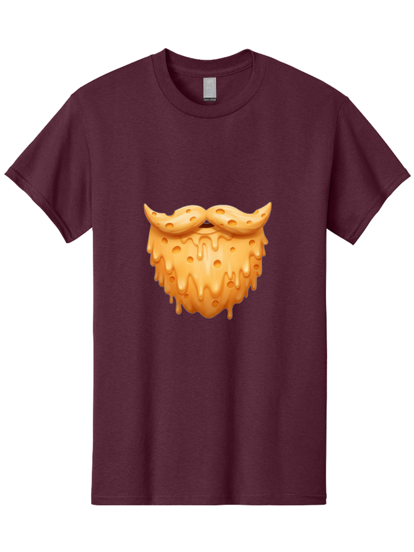 Croissant-With-Mustache Men'S Graphic Tee, 100% Cotton, Comfortable Casual Summer Wear, Machine Washable, Doughnut With Mustache, Sweet Treats, Baked Goods, Quirky Humor, Funny Faces, Dessert Lovers, Creative Food Art, Playful Graphics Bac936