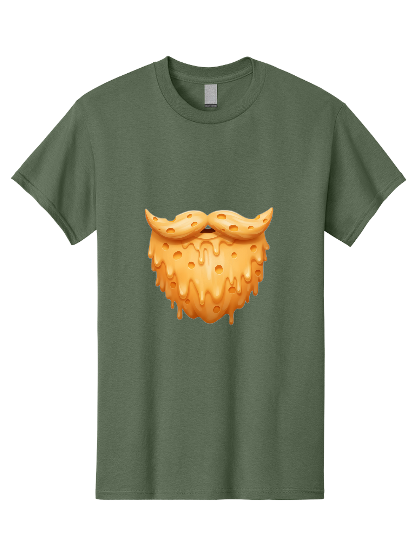 Croissant-With-Mustache Men'S Graphic Tee, 100% Cotton, Comfortable Casual Summer Wear, Machine Washable, Doughnut With Mustache, Sweet Treats, Baked Goods, Quirky Humor, Funny Faces, Dessert Lovers, Creative Food Art, Playful Graphics Bac936