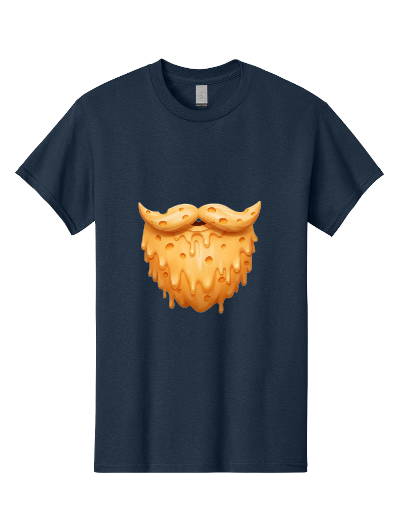 Croissant-With-Mustache Men'S Graphic Tee, 100% Cotton, Comfortable Casual Summer Wear, Machine Washable, Doughnut With Mustache, Sweet Treats, Baked Goods, Quirky Humor, Funny Faces, Dessert Lovers, Creative Food Art, Playful Graphics Bac936