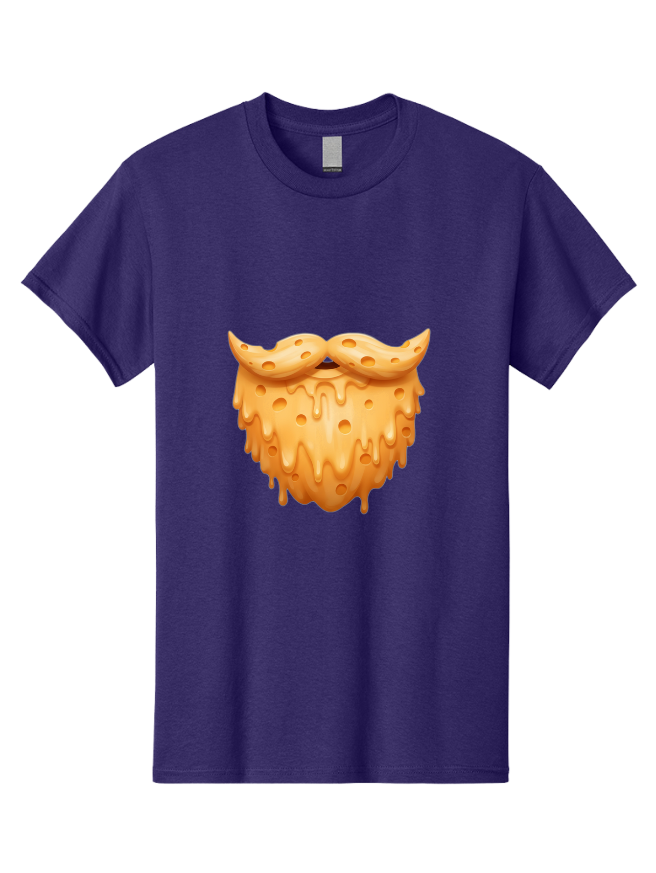 Croissant-With-Mustache Men'S Graphic Tee, 100% Cotton, Comfortable Casual Summer Wear, Machine Washable, Doughnut With Mustache, Sweet Treats, Baked Goods, Quirky Humor, Funny Faces, Dessert Lovers, Creative Food Art, Playful Graphics Bac936