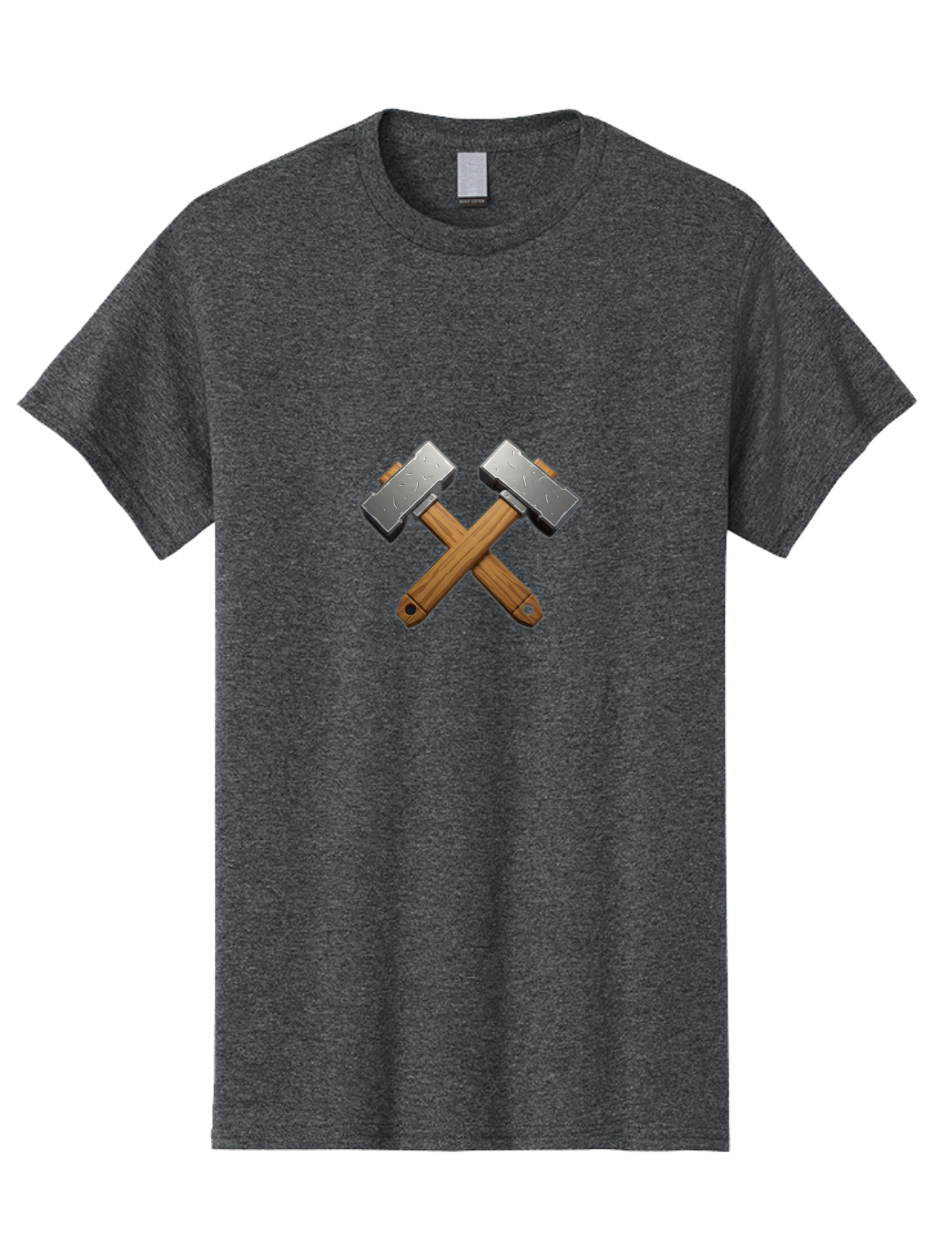 Crossed-Hammers Men'S Graphic Tee, 100% Cotton, Comfortable Casual Summer Wear, Machine Washable, Crossed Hammers, Hammer Icon, Diy Tools, Crafting Symbol, Workshop Essentials, Industrial Design, Wooden Handles, Metal Heads, Toolset Bac939