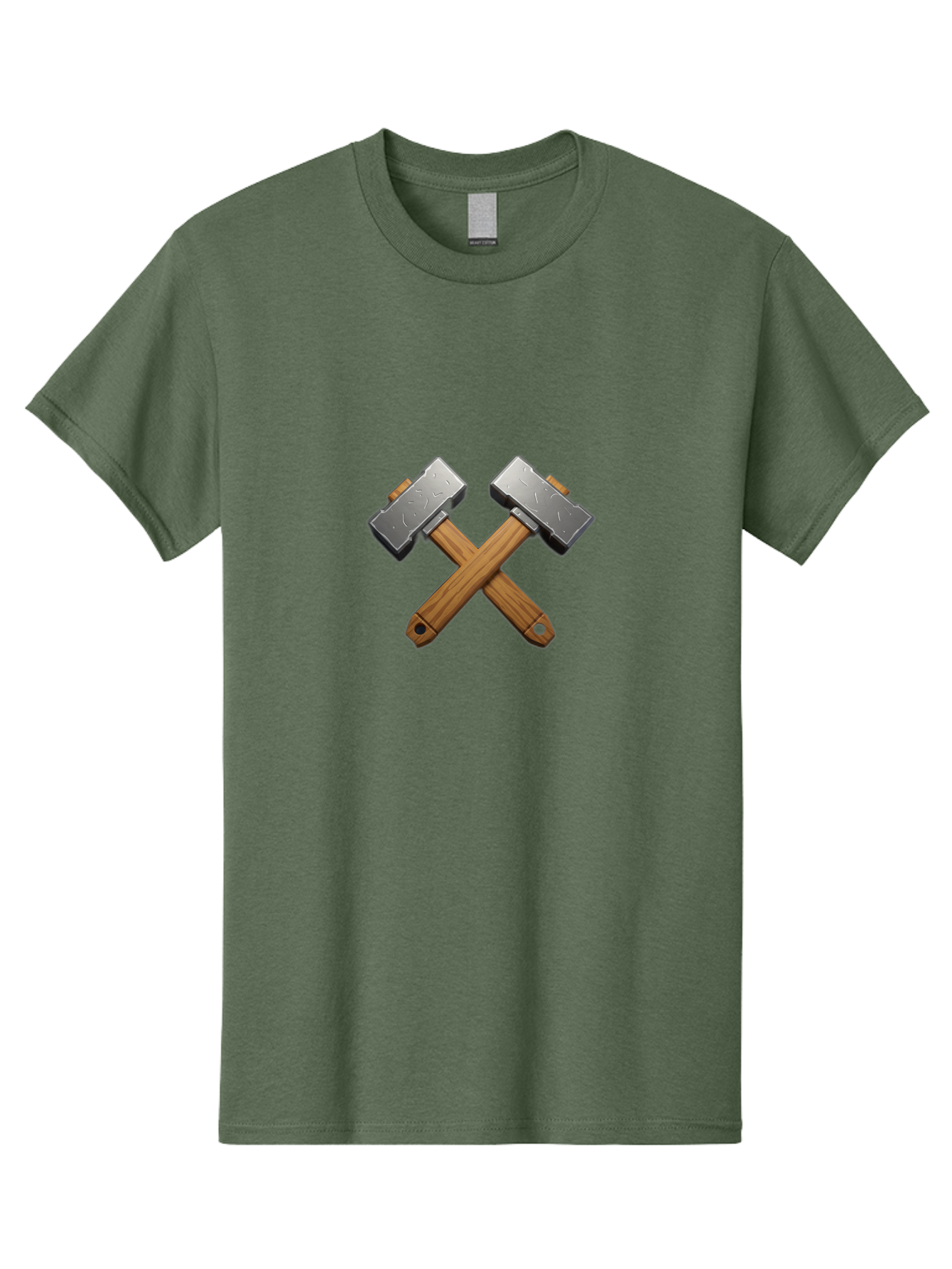 Crossed-Hammers Men'S Graphic Tee, 100% Cotton, Comfortable Casual Summer Wear, Machine Washable, Crossed Hammers, Hammer Icon, Diy Tools, Crafting Symbol, Workshop Essentials, Industrial Design, Wooden Handles, Metal Heads, Toolset Bac939