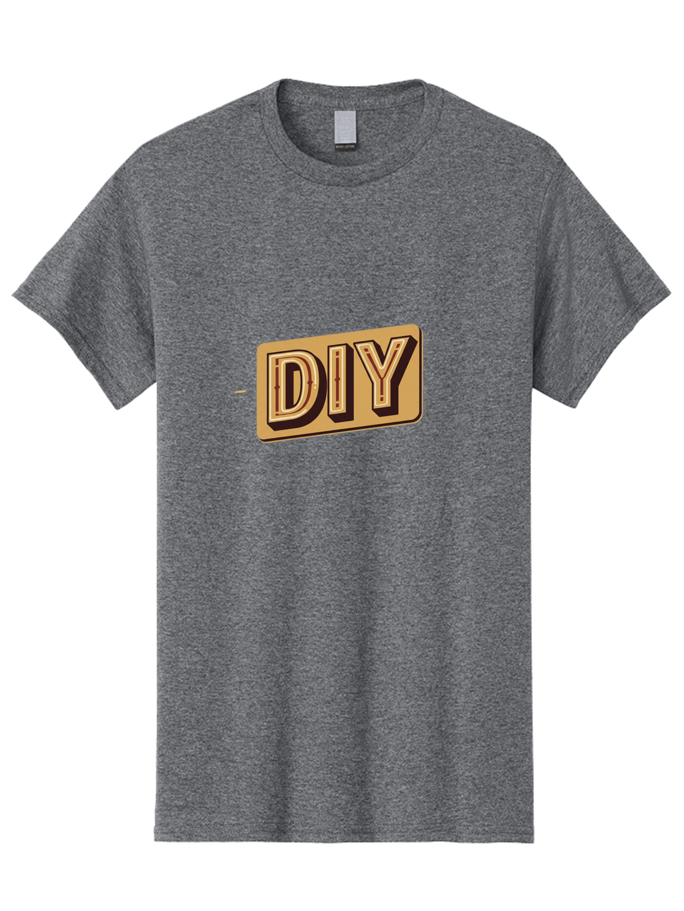 Diy-5 Men'S Graphic Tee, 100% Cotton, Comfortable Casual Summer Wear, Machine Washable, Diy Logo, Handmade Crafts, Diy Tutorials, Home Improvement, Crafting Ideas, Self-Made Projects, Creative Inspiration Bad013