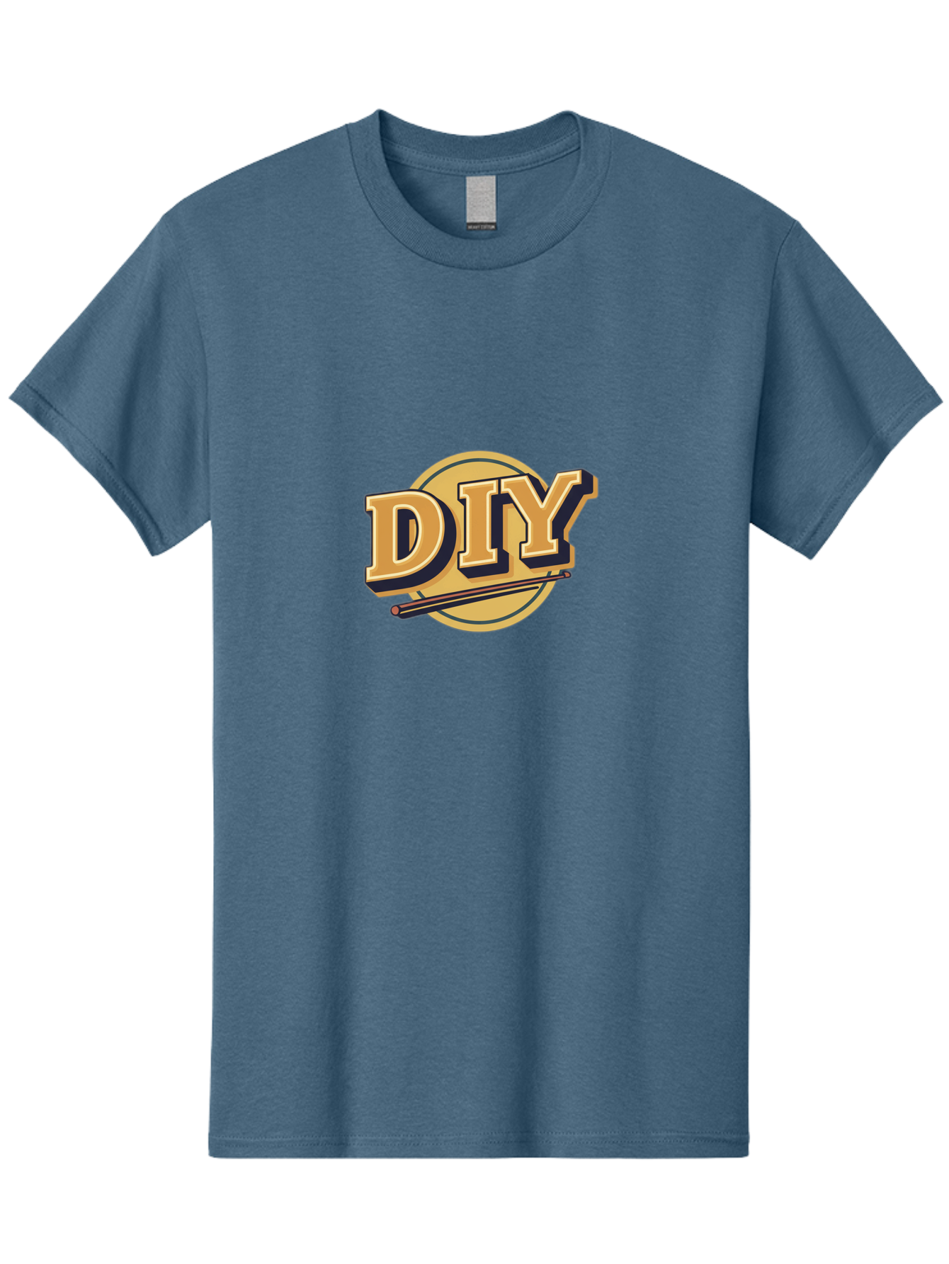 Diy-6 Men'S Graphic Tee, 100% Cotton, Comfortable Casual Summer Wear, Machine Washable, Diy Logo, Handmade Crafts, Creative Projects, Self-Made, Drumsticks, Diy Inspiration, Crafting Ideas, Do-It-Yourself, Drumsticks Logo Bad014