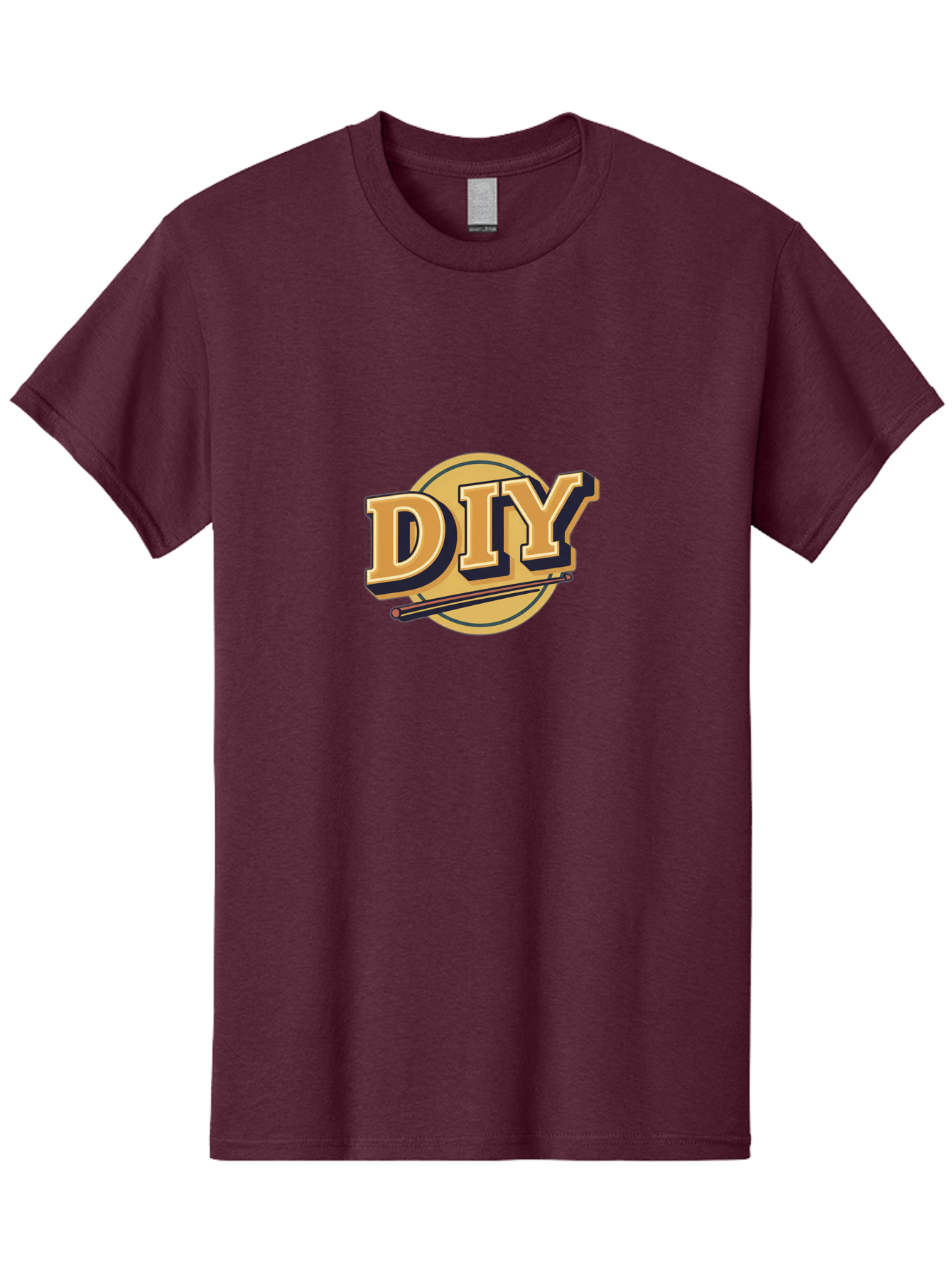 Diy-6 Men'S Graphic Tee, 100% Cotton, Comfortable Casual Summer Wear, Machine Washable, Diy Logo, Handmade Crafts, Creative Projects, Self-Made, Drumsticks, Diy Inspiration, Crafting Ideas, Do-It-Yourself, Drumsticks Logo Bad014