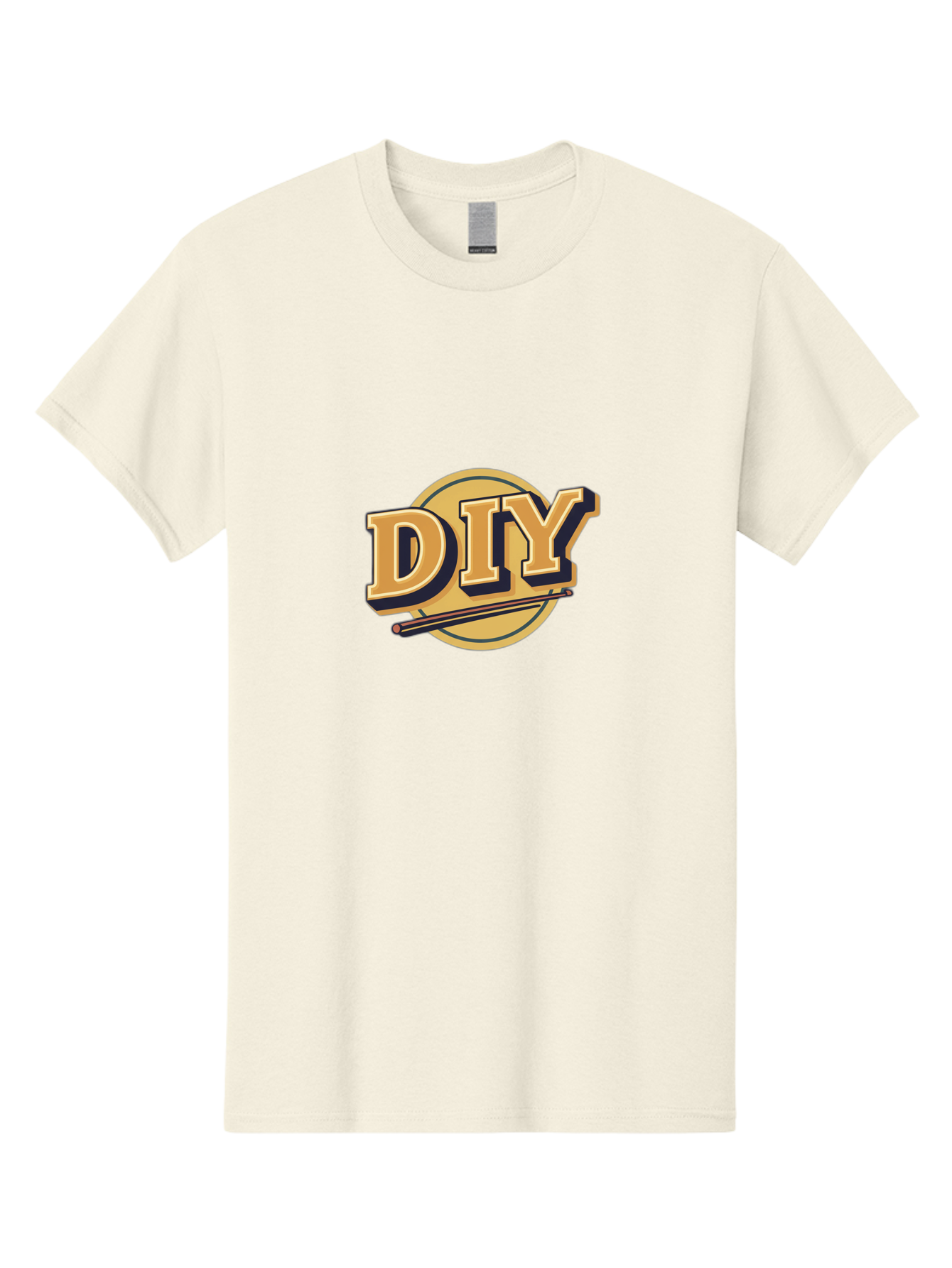 Diy-6 Men'S Graphic Tee, 100% Cotton, Comfortable Casual Summer Wear, Machine Washable, Diy Logo, Handmade Crafts, Creative Projects, Self-Made, Drumsticks, Diy Inspiration, Crafting Ideas, Do-It-Yourself, Drumsticks Logo Bad014