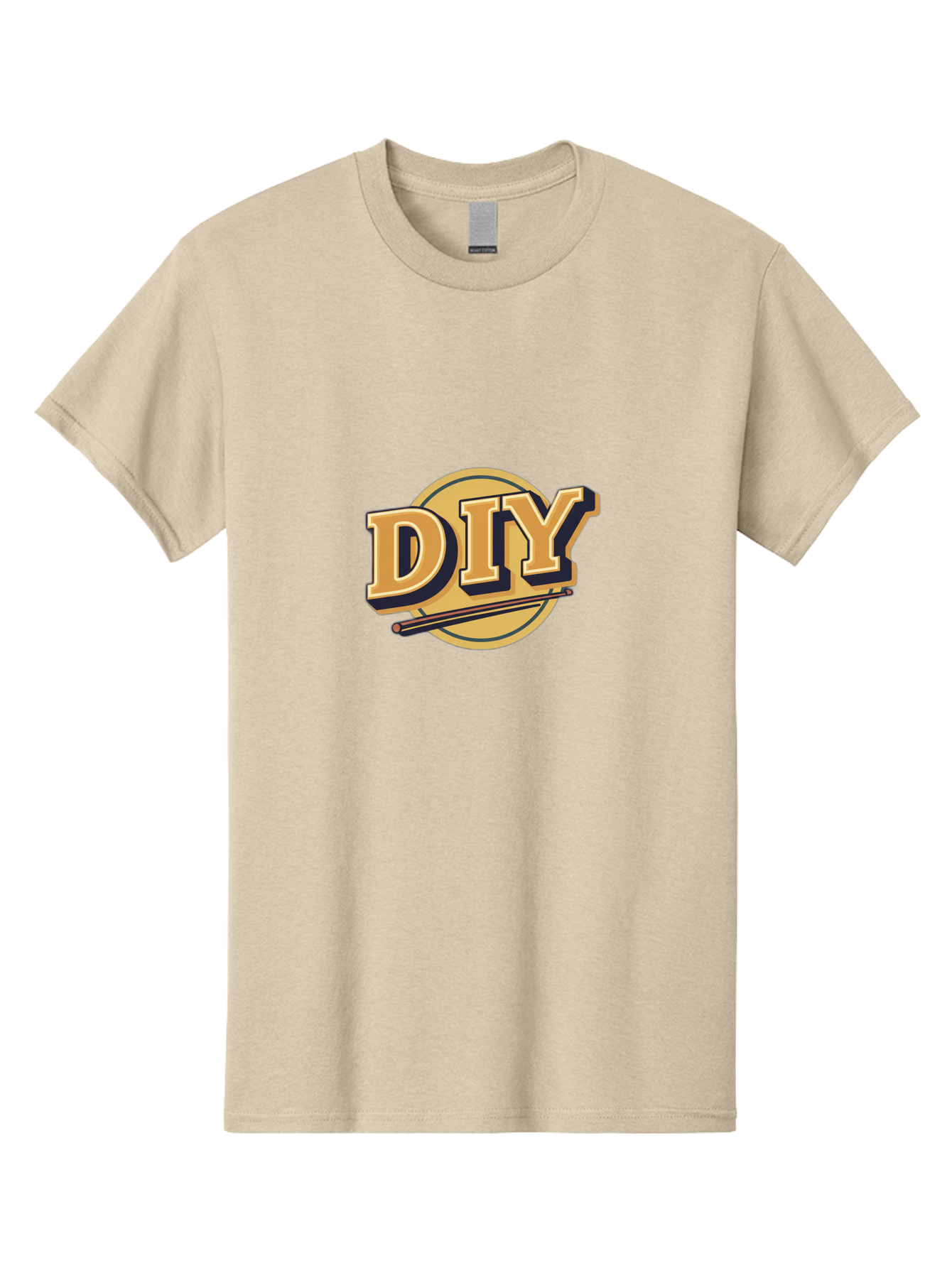 Diy-6 Men'S Graphic Tee, 100% Cotton, Comfortable Casual Summer Wear, Machine Washable, Diy Logo, Handmade Crafts, Creative Projects, Self-Made, Drumsticks, Diy Inspiration, Crafting Ideas, Do-It-Yourself, Drumsticks Logo Bad014