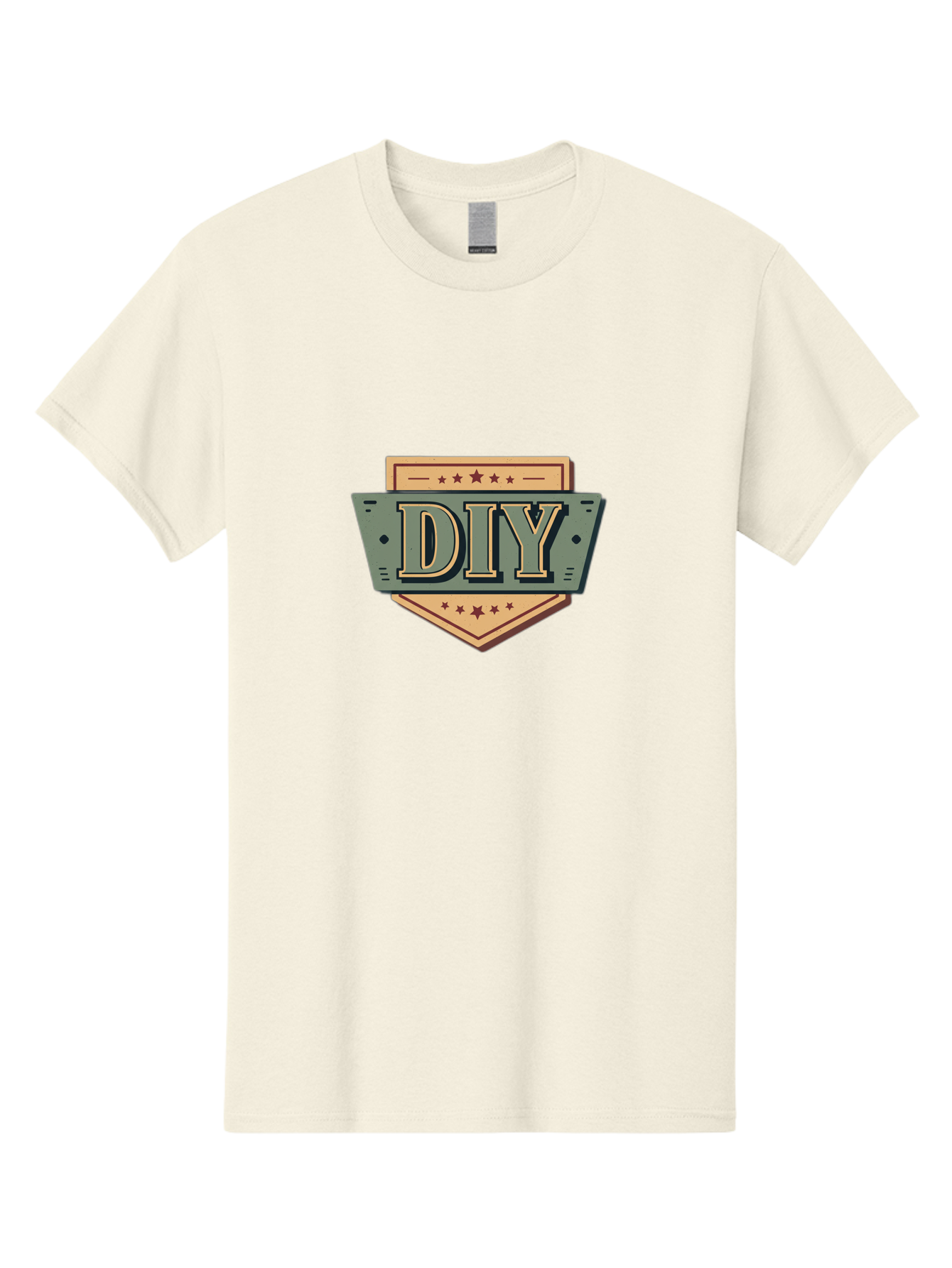 Diy-7 Men'S Graphic Tee, 100% Cotton, Comfortable Casual Summer Wear, Machine Washable, Diy Logo, Handmade Symbol, Creative Badge, Self-Made Emblem, Crafty Logo, Artisanal Sign, Stars, Badge Design, Vintage Style, Retro Graphic Bad015