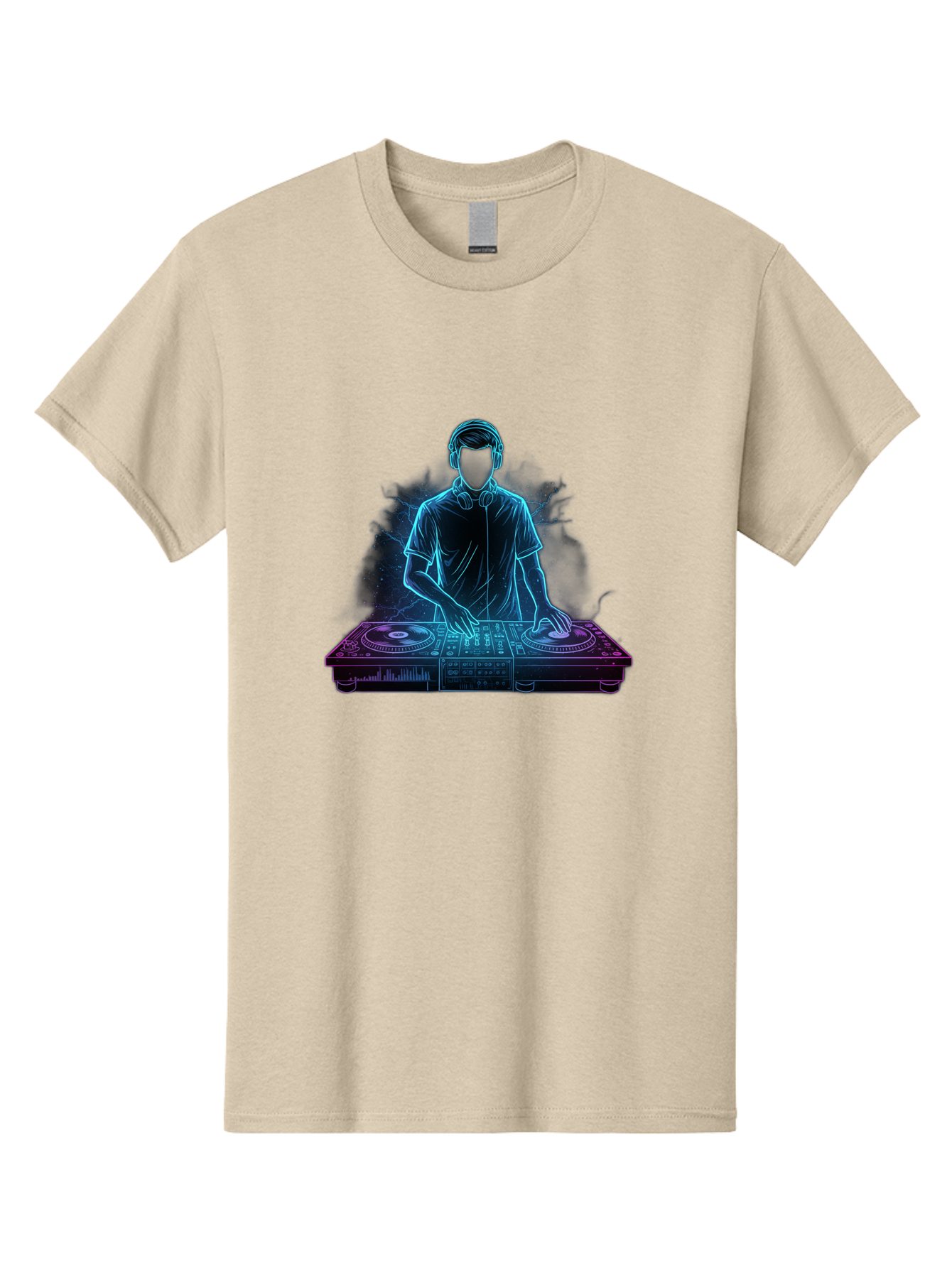 Dj-2 Men'S Graphic Tee, 100% Cotton, Comfortable Casual Summer Wear, Machine Washable, Dj Mixing Music, Electronic Dance Music, Club Scene, Music Production, Vinyl Records, Sound Waves, Music Technology, Dj Software Bad031