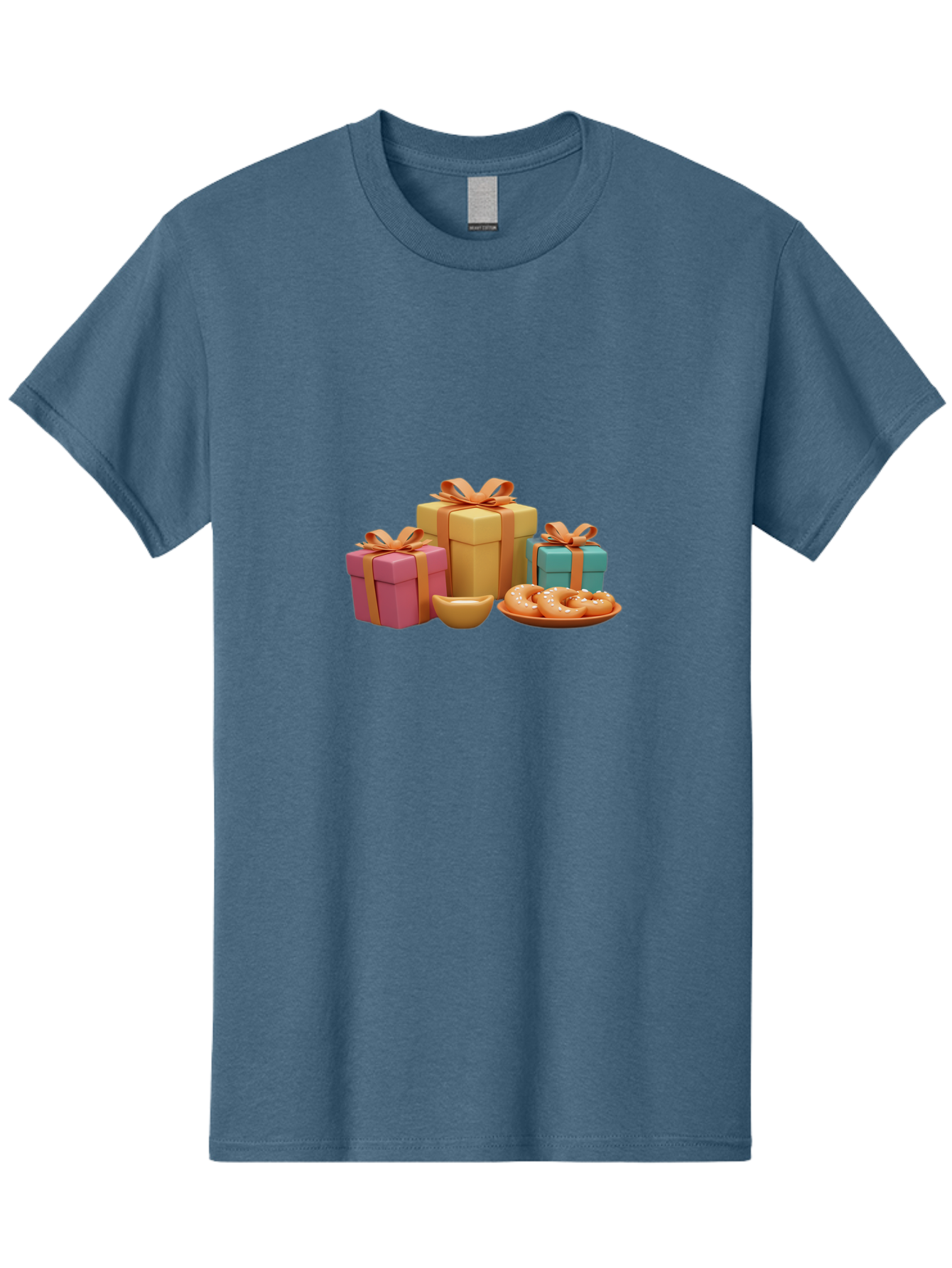 Gifts-And-Donuts Men'S Graphic Tee, 100% Cotton, Comfortable Casual Summer Wear, Machine Washable, Colorful Gift Boxes, Donut Treats, Sweet Delights, Tasty Desserts, Celebratory Gifts, Gift Wrapping, Donut Plate, Glazed Donuts, Sweet Tooth, Bad147