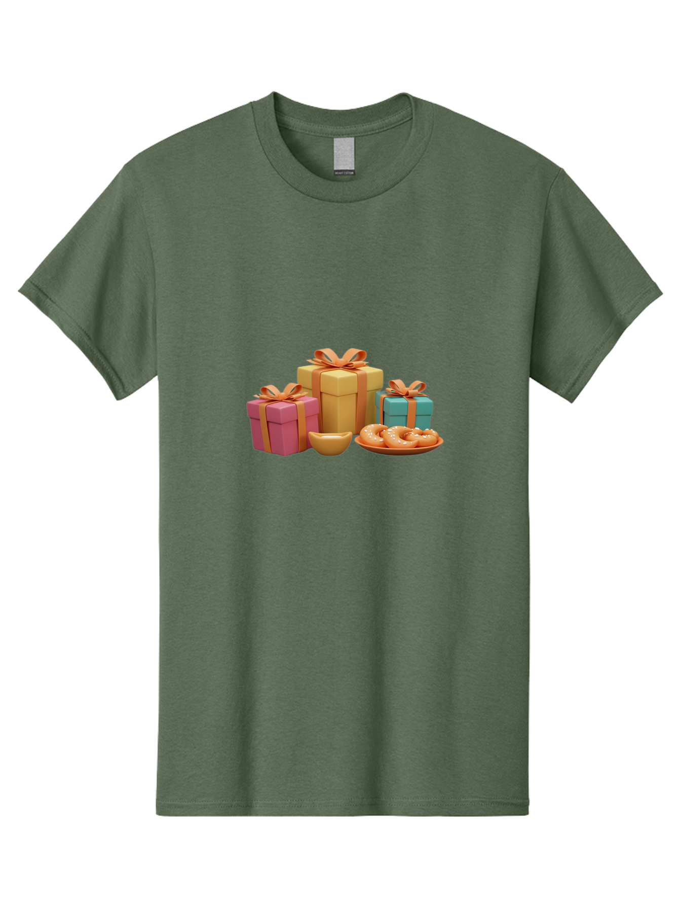 Gifts-And-Donuts Men'S Graphic Tee, 100% Cotton, Comfortable Casual Summer Wear, Machine Washable, Colorful Gift Boxes, Donut Treats, Sweet Delights, Tasty Desserts, Celebratory Gifts, Gift Wrapping, Donut Plate, Glazed Donuts, Sweet Tooth, Bad147