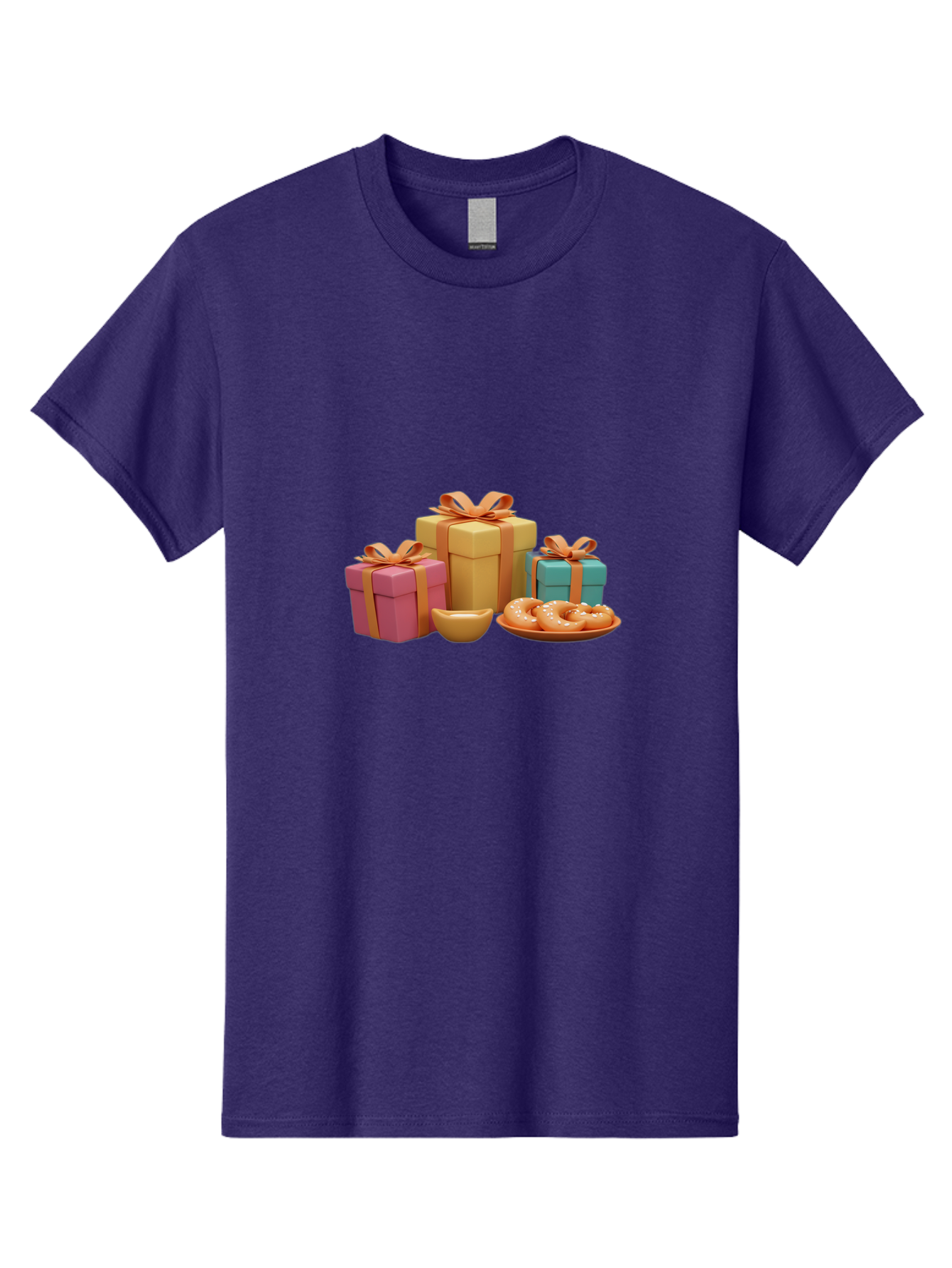 Gifts-And-Donuts Men'S Graphic Tee, 100% Cotton, Comfortable Casual Summer Wear, Machine Washable, Colorful Gift Boxes, Donut Treats, Sweet Delights, Tasty Desserts, Celebratory Gifts, Gift Wrapping, Donut Plate, Glazed Donuts, Sweet Tooth, Bad147