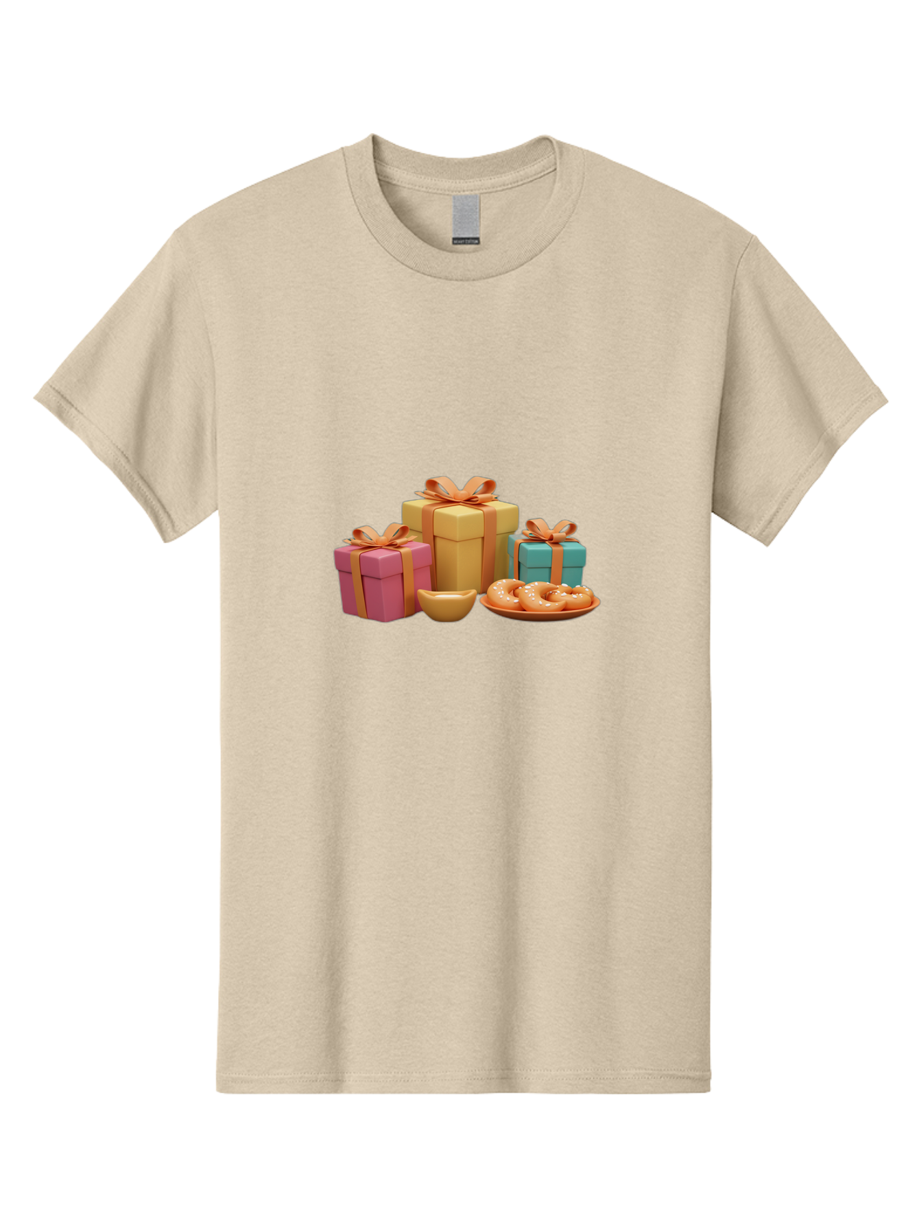 Gifts-And-Donuts Men'S Graphic Tee, 100% Cotton, Comfortable Casual Summer Wear, Machine Washable, Colorful Gift Boxes, Donut Treats, Sweet Delights, Tasty Desserts, Celebratory Gifts, Gift Wrapping, Donut Plate, Glazed Donuts, Sweet Tooth, Bad147