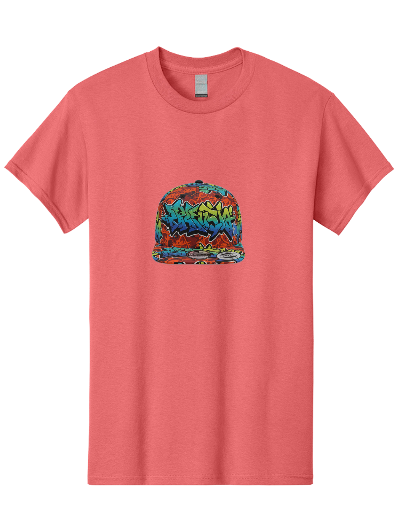 Graffiti-Baseball-Cap-1 Men'S Graphic Tee, 100% Cotton, Comfortable Casual Summer Wear, Machine Washable, New Era Cap, Graffiti Design, Streetwear Fashion, Urban Style, Colorful Hat, Trendy Accessories, Casual Wear, Baseball Cap, Graffiti Art, Bad162