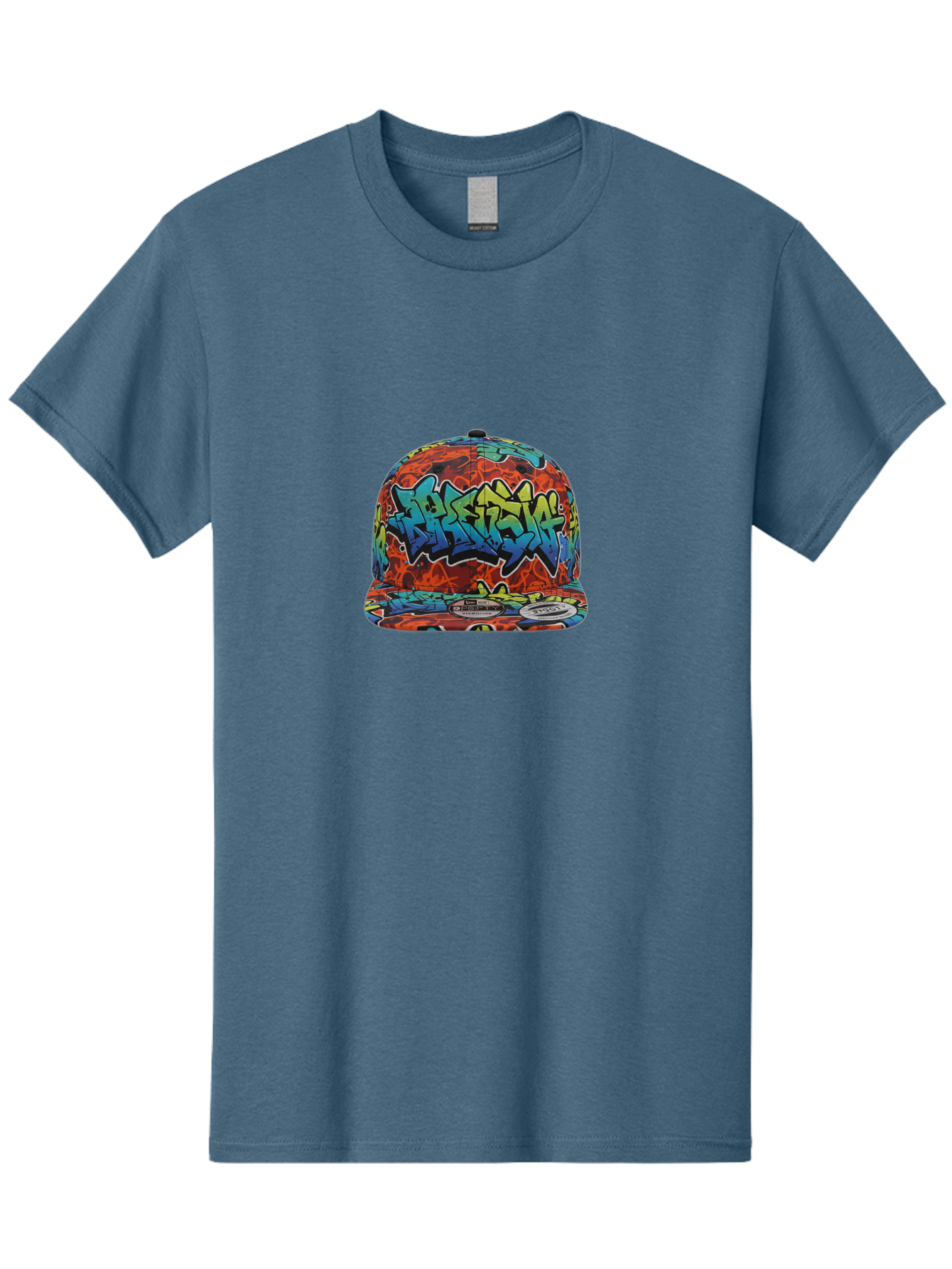 Graffiti-Baseball-Cap-1 Men'S Graphic Tee, 100% Cotton, Comfortable Casual Summer Wear, Machine Washable, New Era Cap, Graffiti Design, Streetwear Fashion, Urban Style, Colorful Hat, Trendy Accessories, Casual Wear, Baseball Cap, Graffiti Art, Bad162