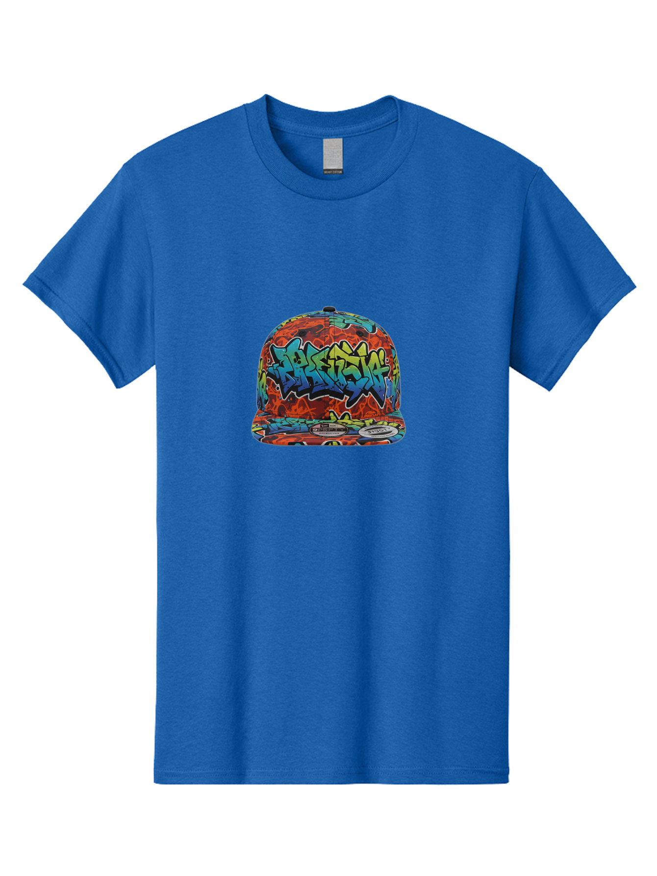 Graffiti-Baseball-Cap-1 Men'S Graphic Tee, 100% Cotton, Comfortable Casual Summer Wear, Machine Washable, New Era Cap, Graffiti Design, Streetwear Fashion, Urban Style, Colorful Hat, Trendy Accessories, Casual Wear, Baseball Cap, Graffiti Art, Bad162