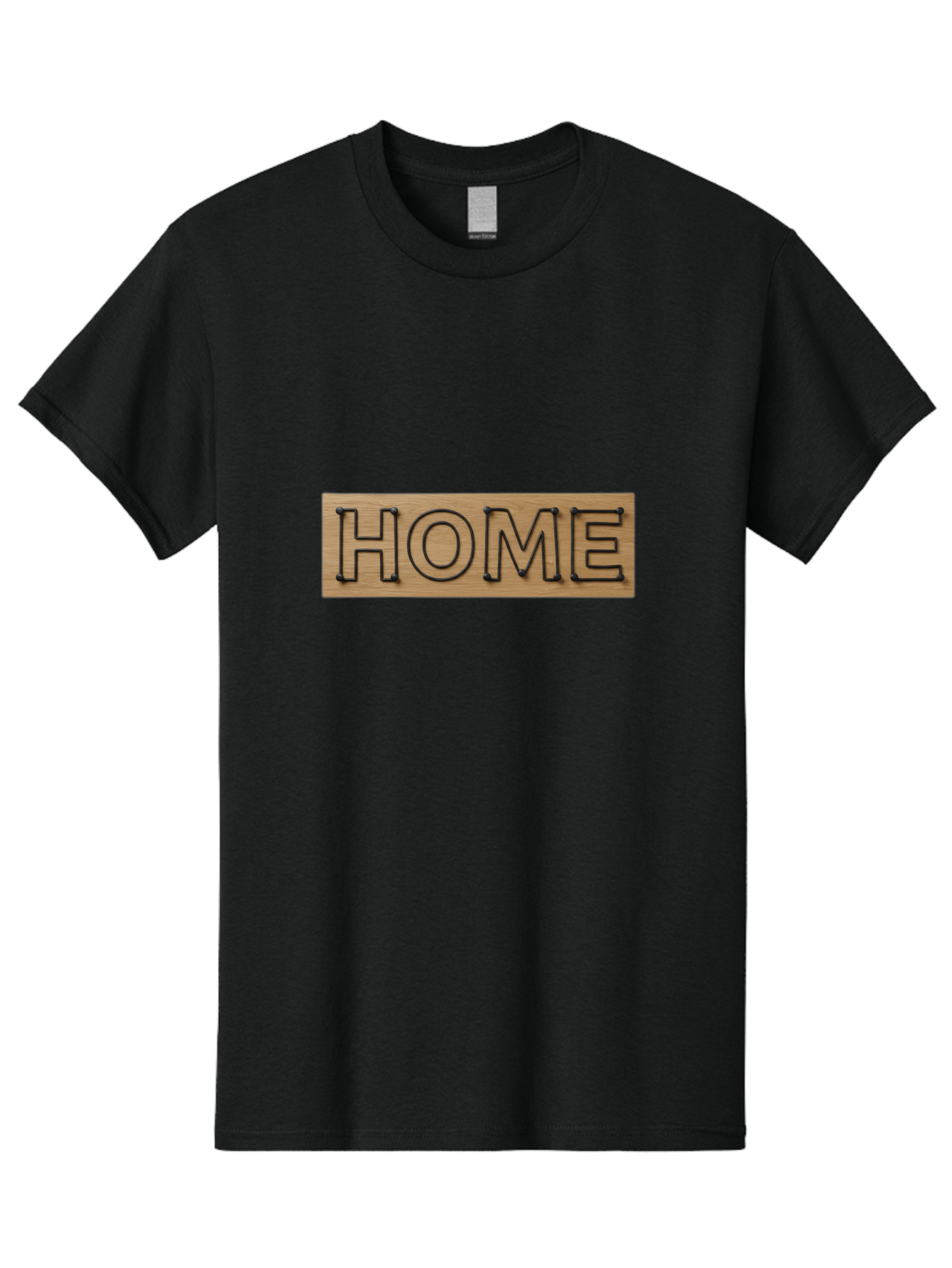 Home Men'S Graphic Tee, 100% Cotton, Comfortable Casual Summer Wear, Machine Washable, Wooden Sign, Home Sign, Marquee Letters, Rustic Decor, Home Decor, Wooden Marquee, Vintage Style, Home Sweet Home Bad199
