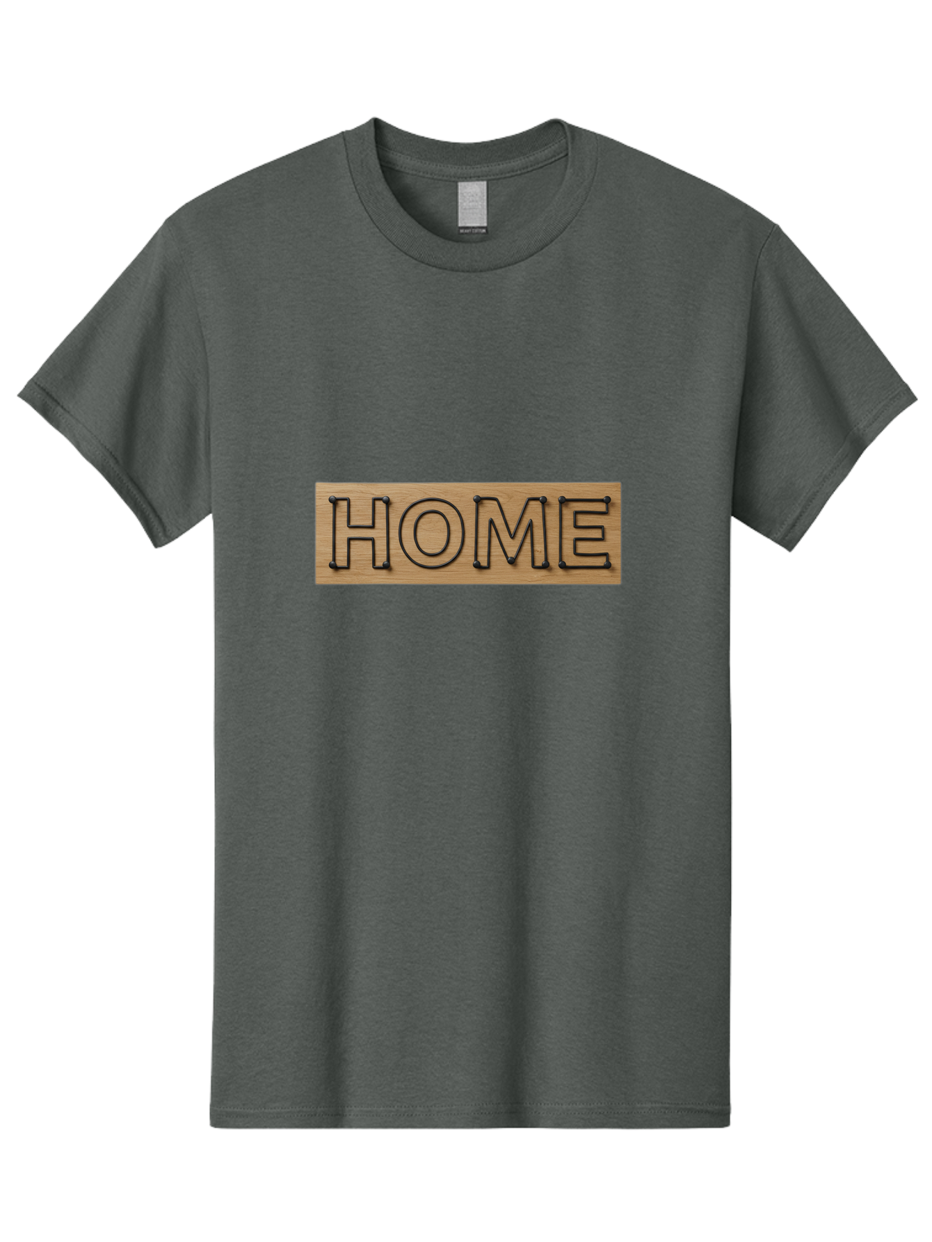 Home Men'S Graphic Tee, 100% Cotton, Comfortable Casual Summer Wear, Machine Washable, Wooden Sign, Home Sign, Marquee Letters, Rustic Decor, Home Decor, Wooden Marquee, Vintage Style, Home Sweet Home Bad199