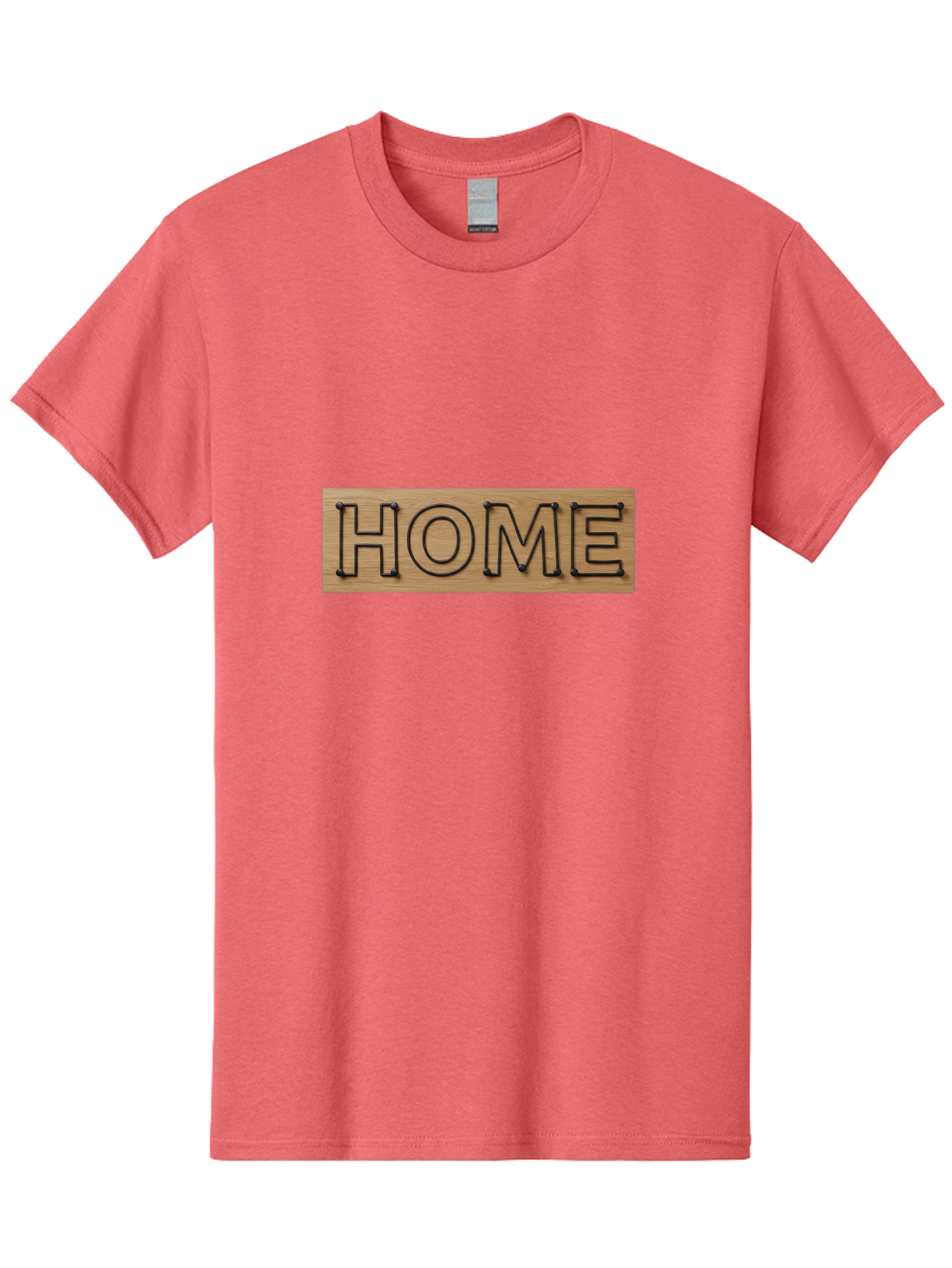 Home Men'S Graphic Tee, 100% Cotton, Comfortable Casual Summer Wear, Machine Washable, Wooden Sign, Home Sign, Marquee Letters, Rustic Decor, Home Decor, Wooden Marquee, Vintage Style, Home Sweet Home Bad199
