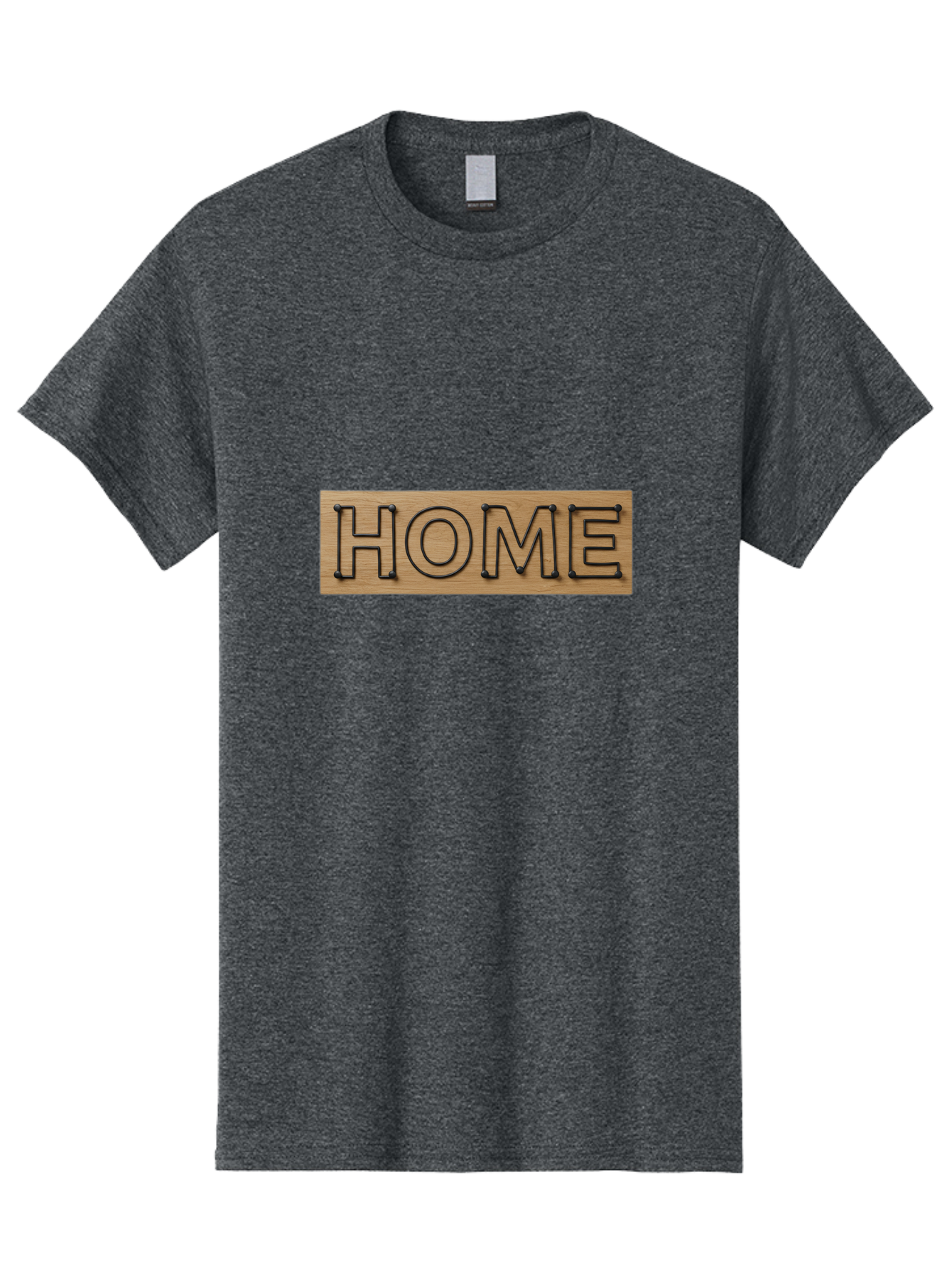 Home Men'S Graphic Tee, 100% Cotton, Comfortable Casual Summer Wear, Machine Washable, Wooden Sign, Home Sign, Marquee Letters, Rustic Decor, Home Decor, Wooden Marquee, Vintage Style, Home Sweet Home Bad199