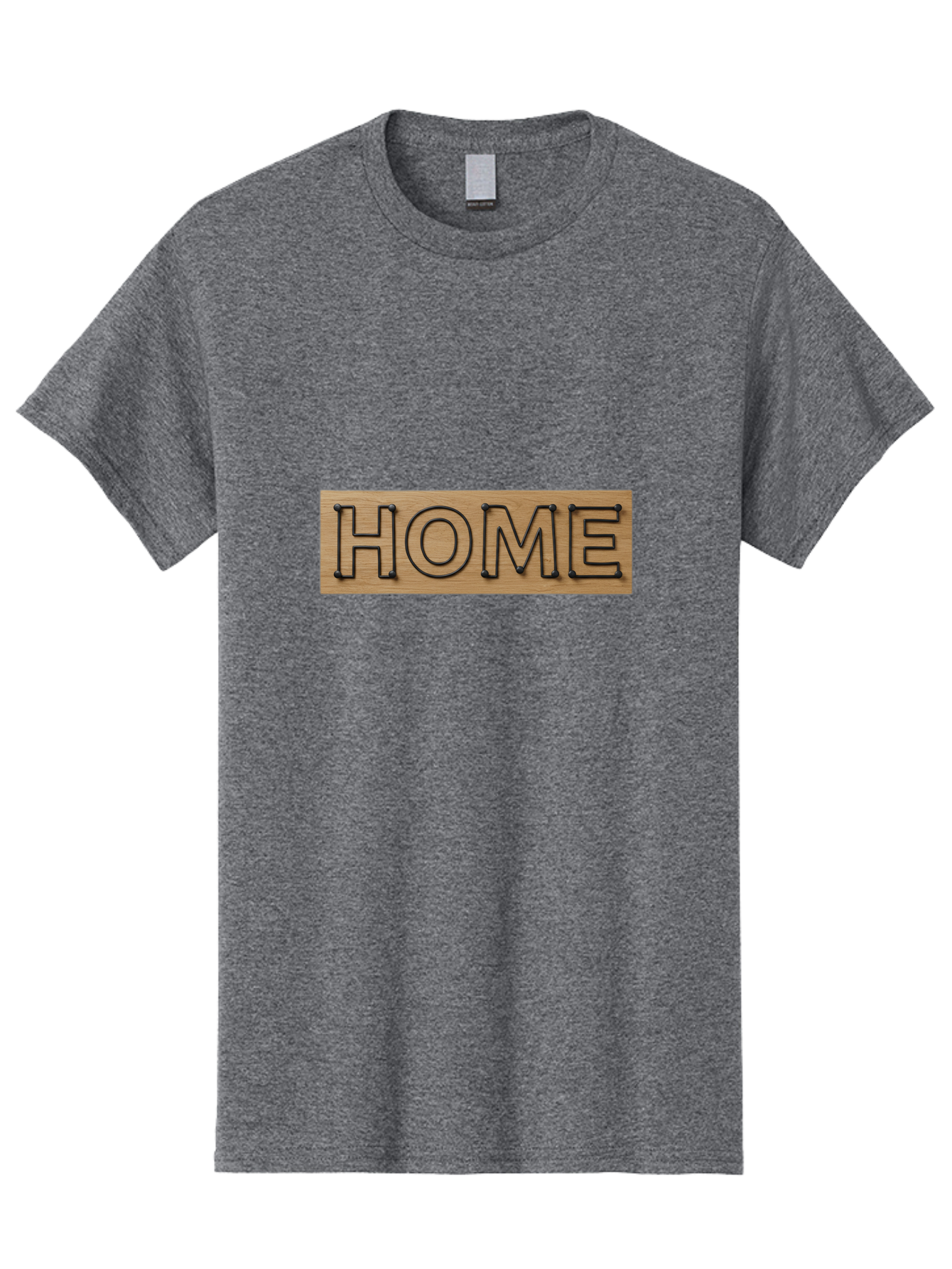 Home Men'S Graphic Tee, 100% Cotton, Comfortable Casual Summer Wear, Machine Washable, Wooden Sign, Home Sign, Marquee Letters, Rustic Decor, Home Decor, Wooden Marquee, Vintage Style, Home Sweet Home Bad199