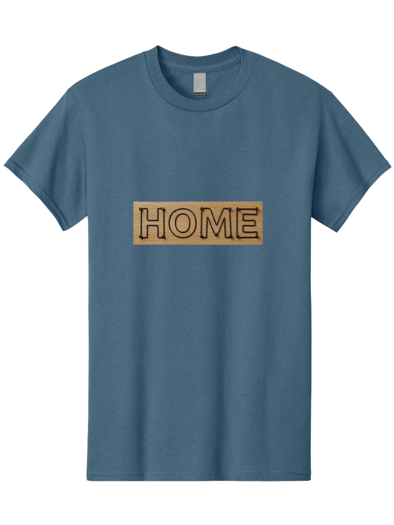 Home Men'S Graphic Tee, 100% Cotton, Comfortable Casual Summer Wear, Machine Washable, Wooden Sign, Home Sign, Marquee Letters, Rustic Decor, Home Decor, Wooden Marquee, Vintage Style, Home Sweet Home Bad199