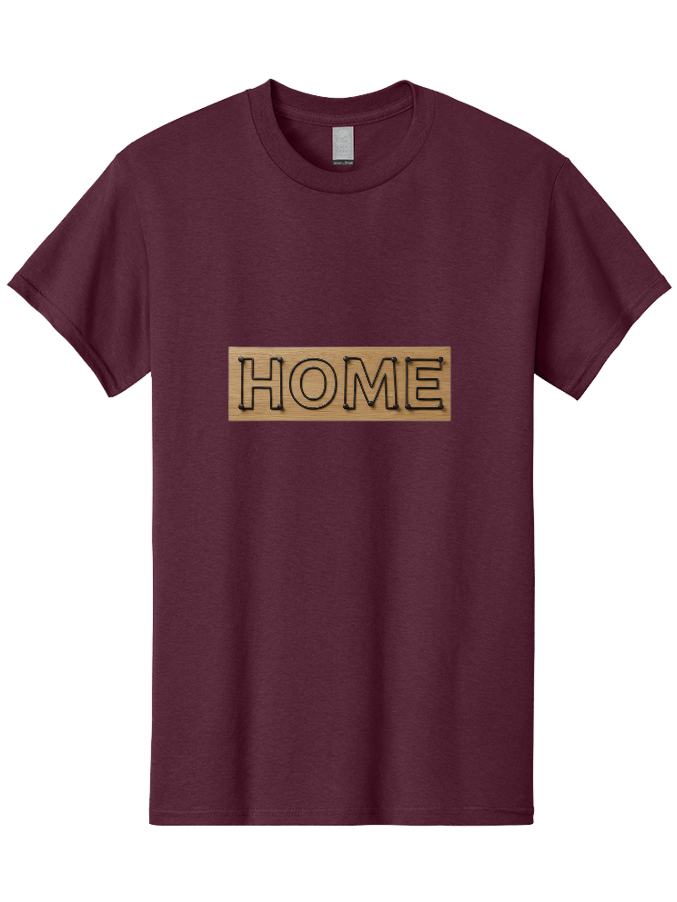 Home Men'S Graphic Tee, 100% Cotton, Comfortable Casual Summer Wear, Machine Washable, Wooden Sign, Home Sign, Marquee Letters, Rustic Decor, Home Decor, Wooden Marquee, Vintage Style, Home Sweet Home Bad199