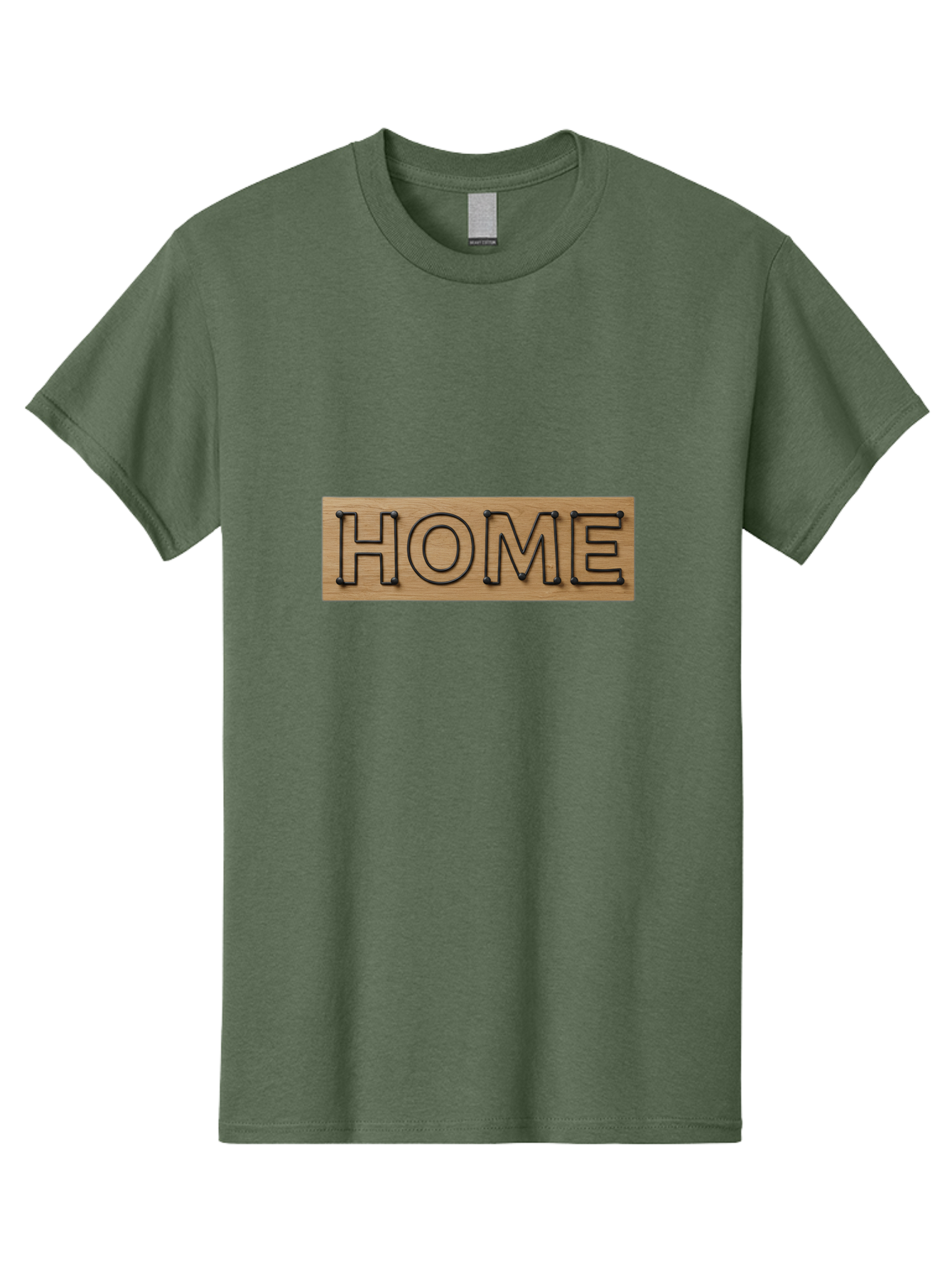Home Men'S Graphic Tee, 100% Cotton, Comfortable Casual Summer Wear, Machine Washable, Wooden Sign, Home Sign, Marquee Letters, Rustic Decor, Home Decor, Wooden Marquee, Vintage Style, Home Sweet Home Bad199